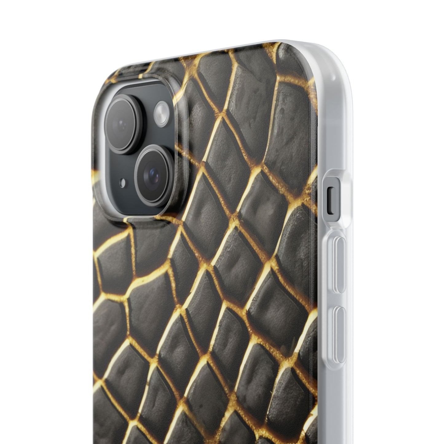 LIMITED EDITION: Obsidian Venom | Striking Black & Gold Faux Snake iPhone Case | Sleek, Sophisticated, and Protective