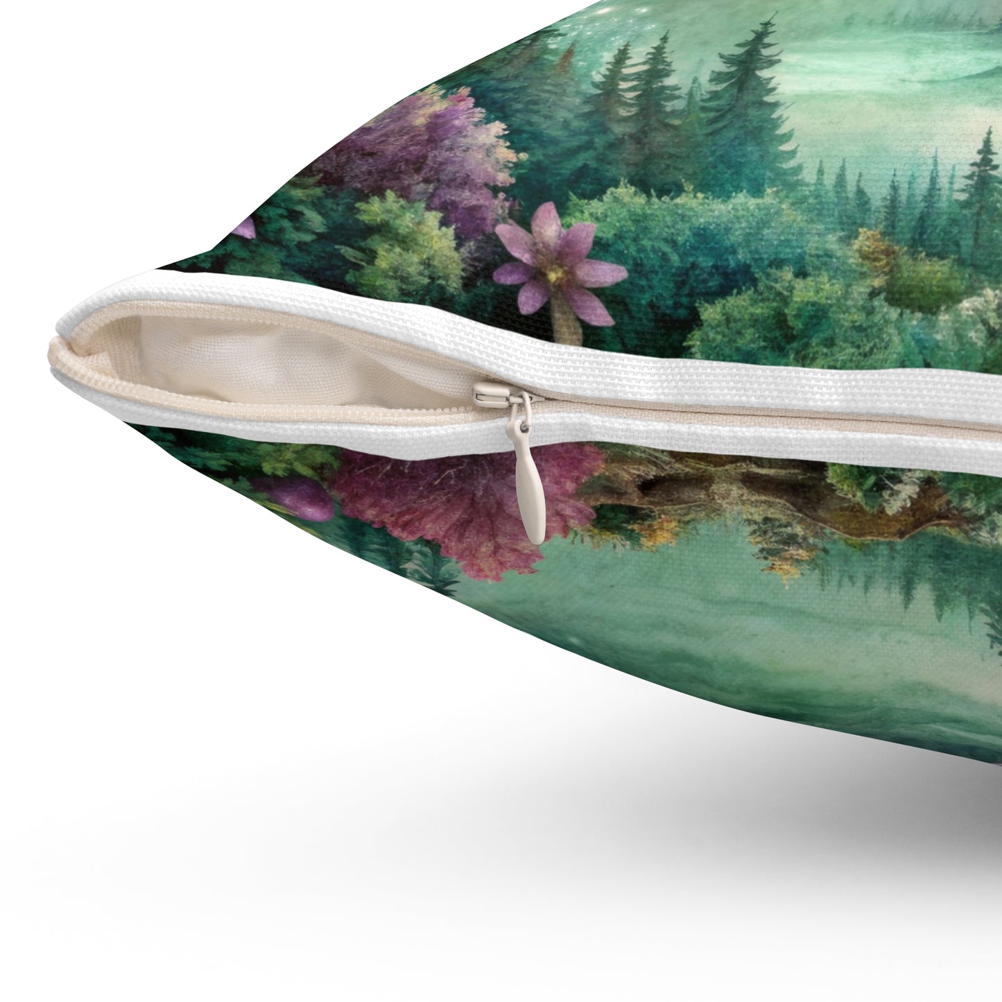 Custom Spun Polyester Square Pillow – Stylish Double-Sided Home Décor Accent for a Personalized Touch - Fairy Forest