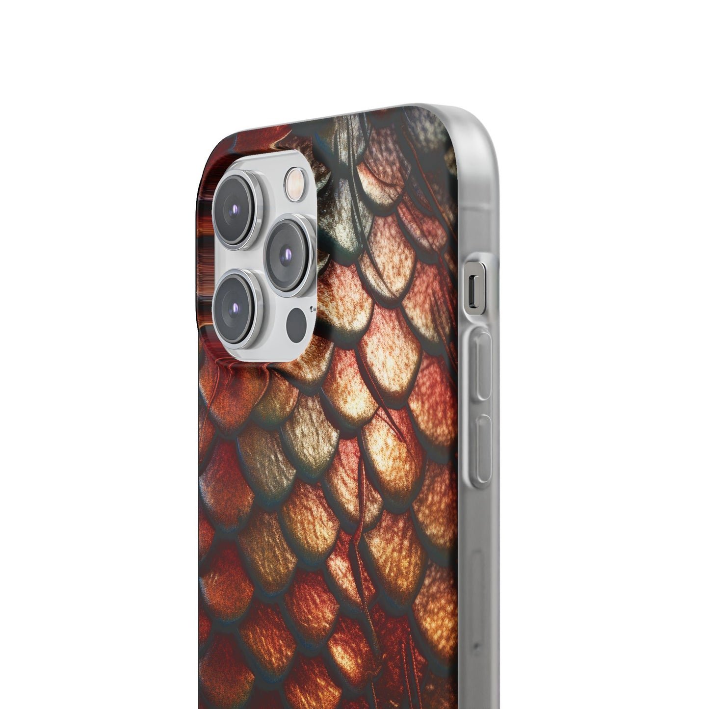 LIMITED EDITION: Enchanging Mystique |  Multi-Color Dragon Scale iPhone Case | Shock-Absorbing TPU Protective Cover, Slim & Wireless Charging Compatible, All iPhone Sizes