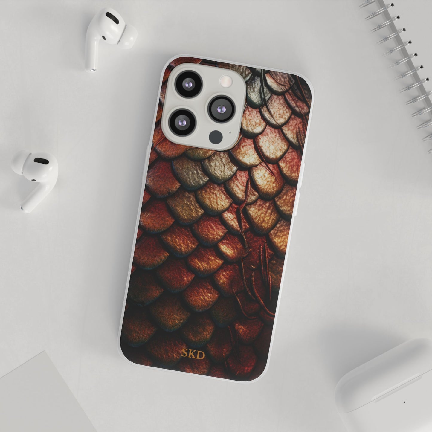 LIMITED EDITION: Enchanging Mystique |  Multi-Color Dragon Scale iPhone Case | Shock-Absorbing TPU Protective Cover, Slim & Wireless Charging Compatible, All iPhone Sizes