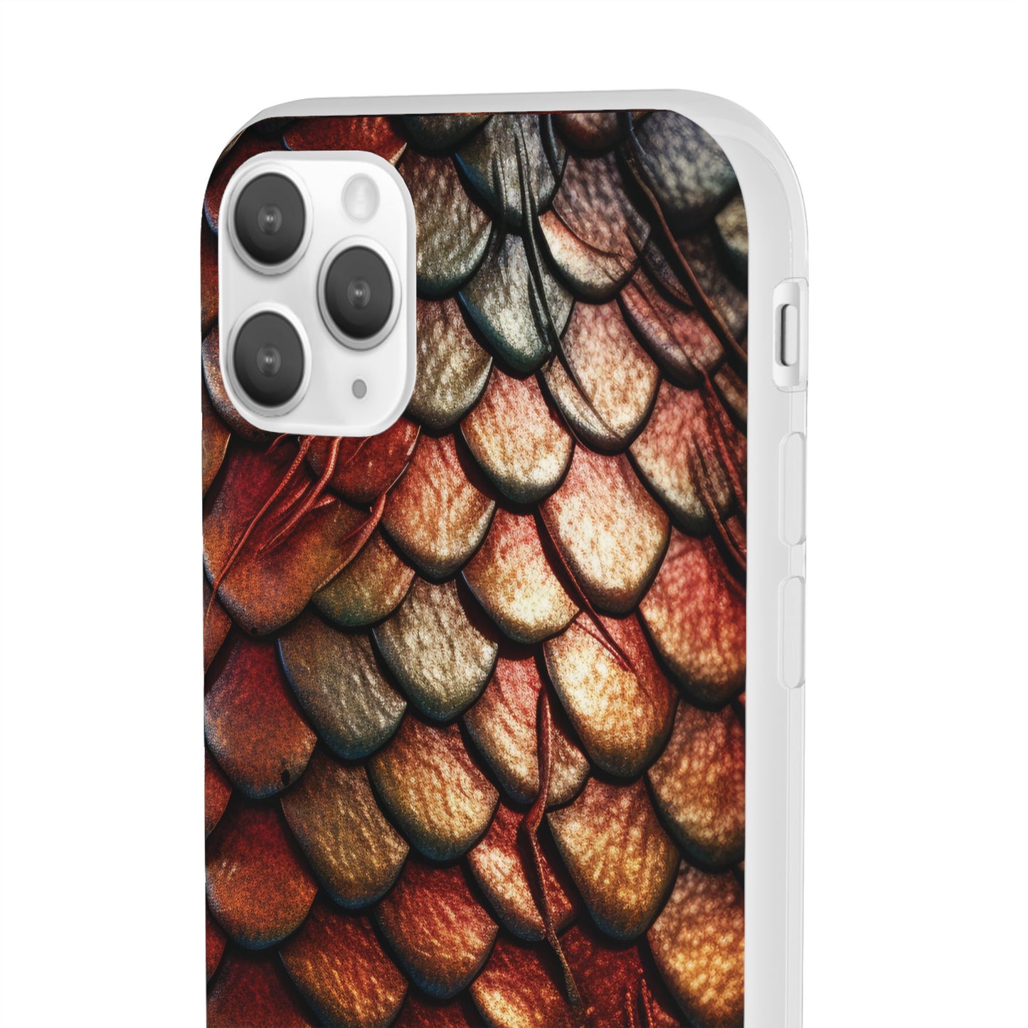 LIMITED EDITION: Enchanging Mystique |  Multi-Color Dragon Scale iPhone Case | Shock-Absorbing TPU Protective Cover, Slim & Wireless Charging Compatible, All iPhone Sizes