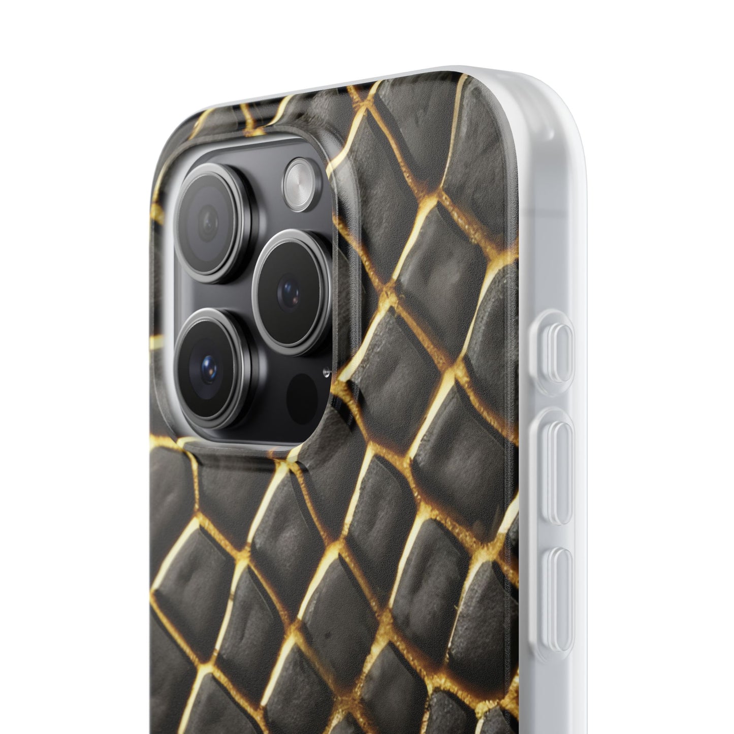LIMITED EDITION: Obsidian Venom | Striking Black & Gold Faux Snake iPhone Case | Sleek, Sophisticated, and Protective