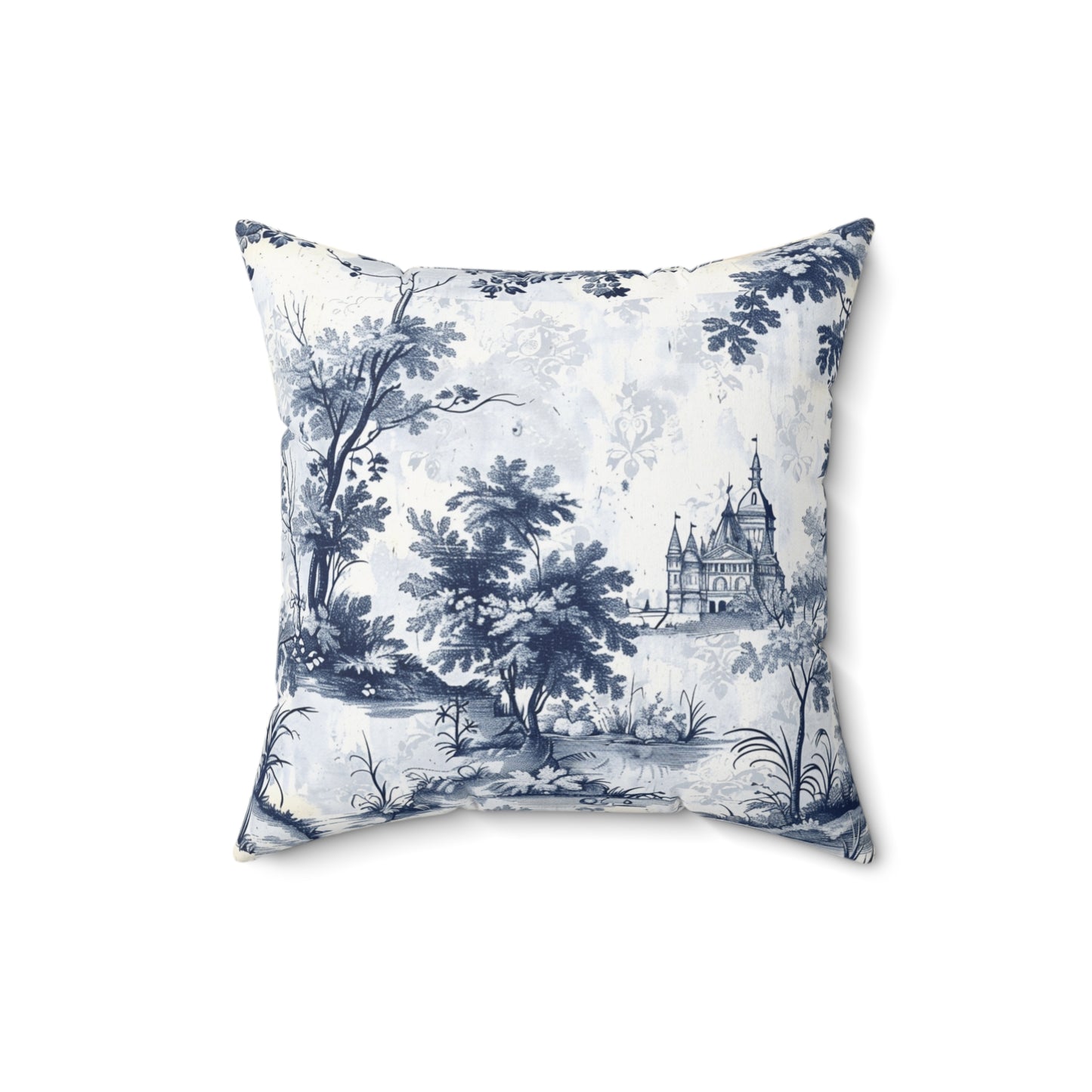 French Chateau Custom Spun Polyester Square Pillow – Stylish Double-Sided Home Décor Accent for a Personalized Touch