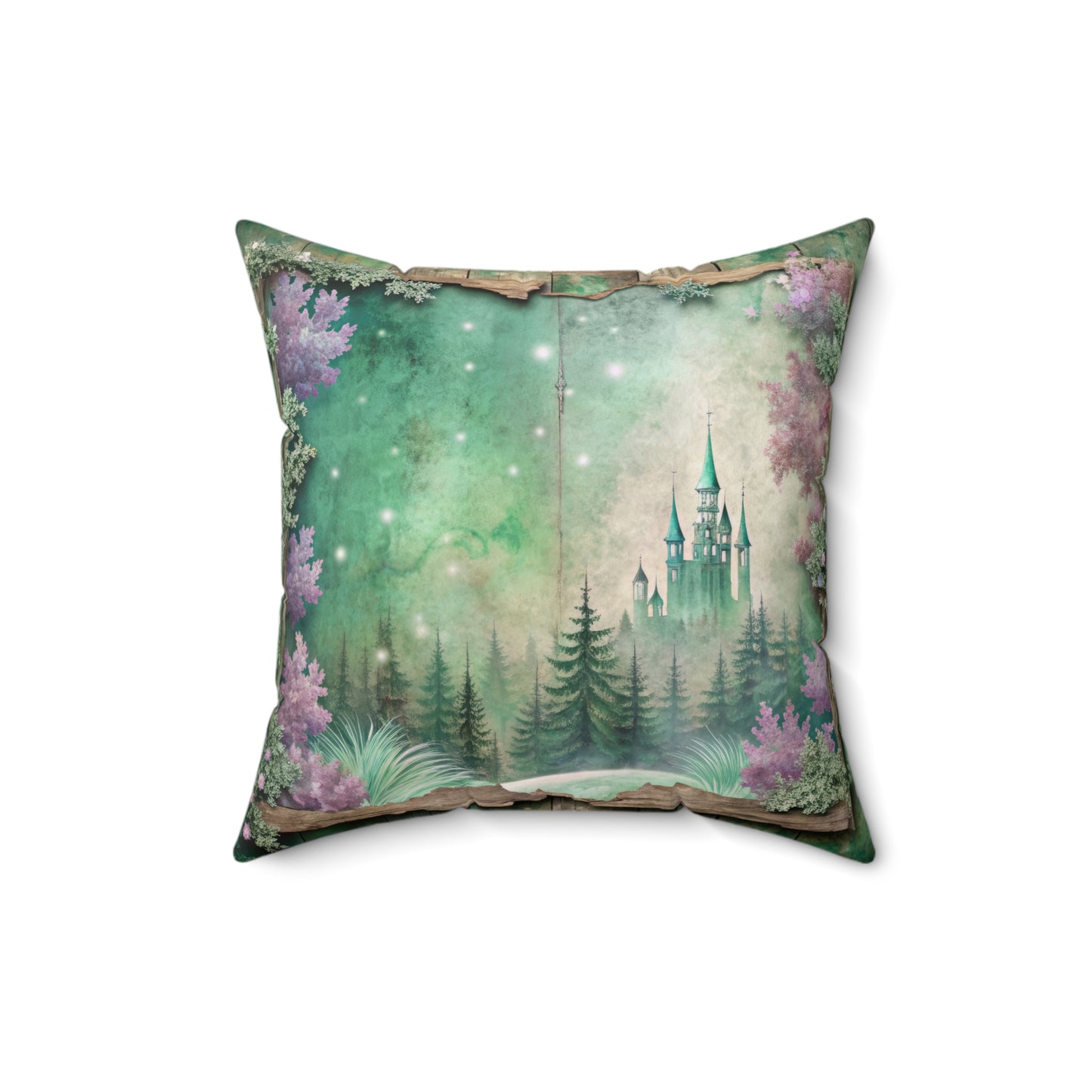 Framed Fairy Forest Custom Spun Polyester Square Pillow – Stylish Double-Sided Home Décor Accent for a Personalized Touch