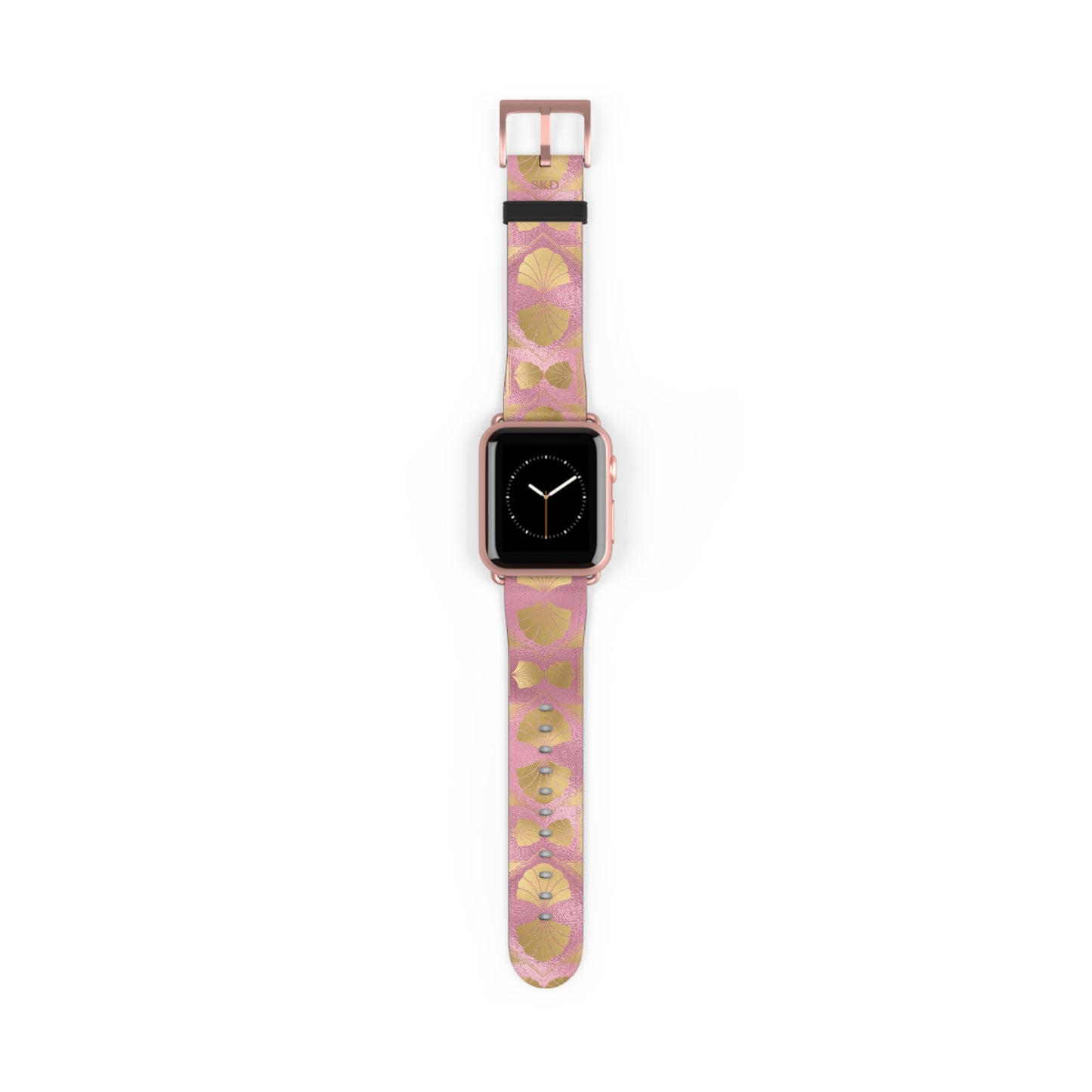 Collector's Vault: Blush Horizon | Soft Pastel Pink & Gold Apple Watch Strap, RoHS, REACH & Intertek Certified | Stainless Steel, All Series Compatible
