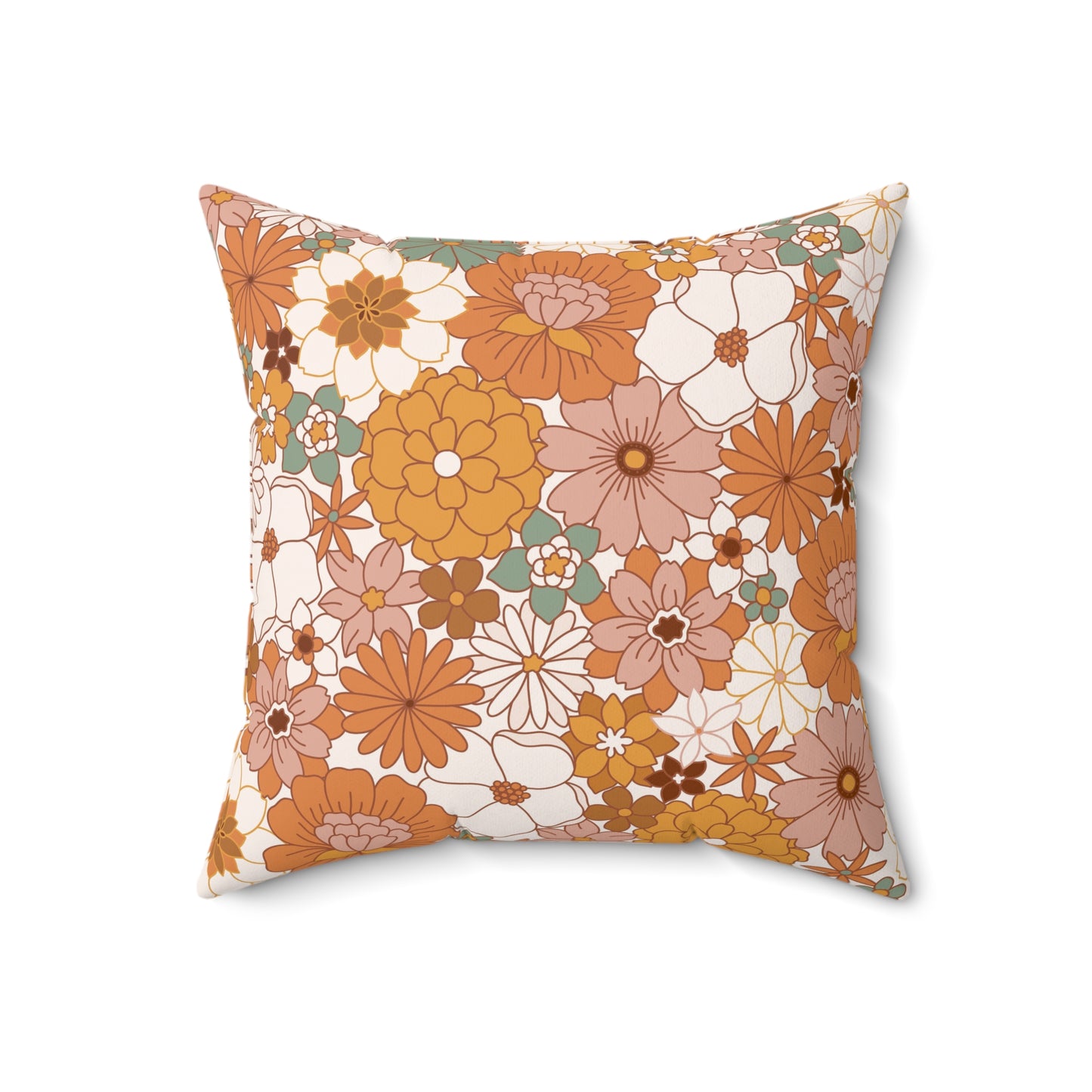 70s Style Custom Spun Polyester Square Pillow – A Retro Revival for Your Home Decor - Stylish Double-Sided Home Décor Accent for a Personalized Touch