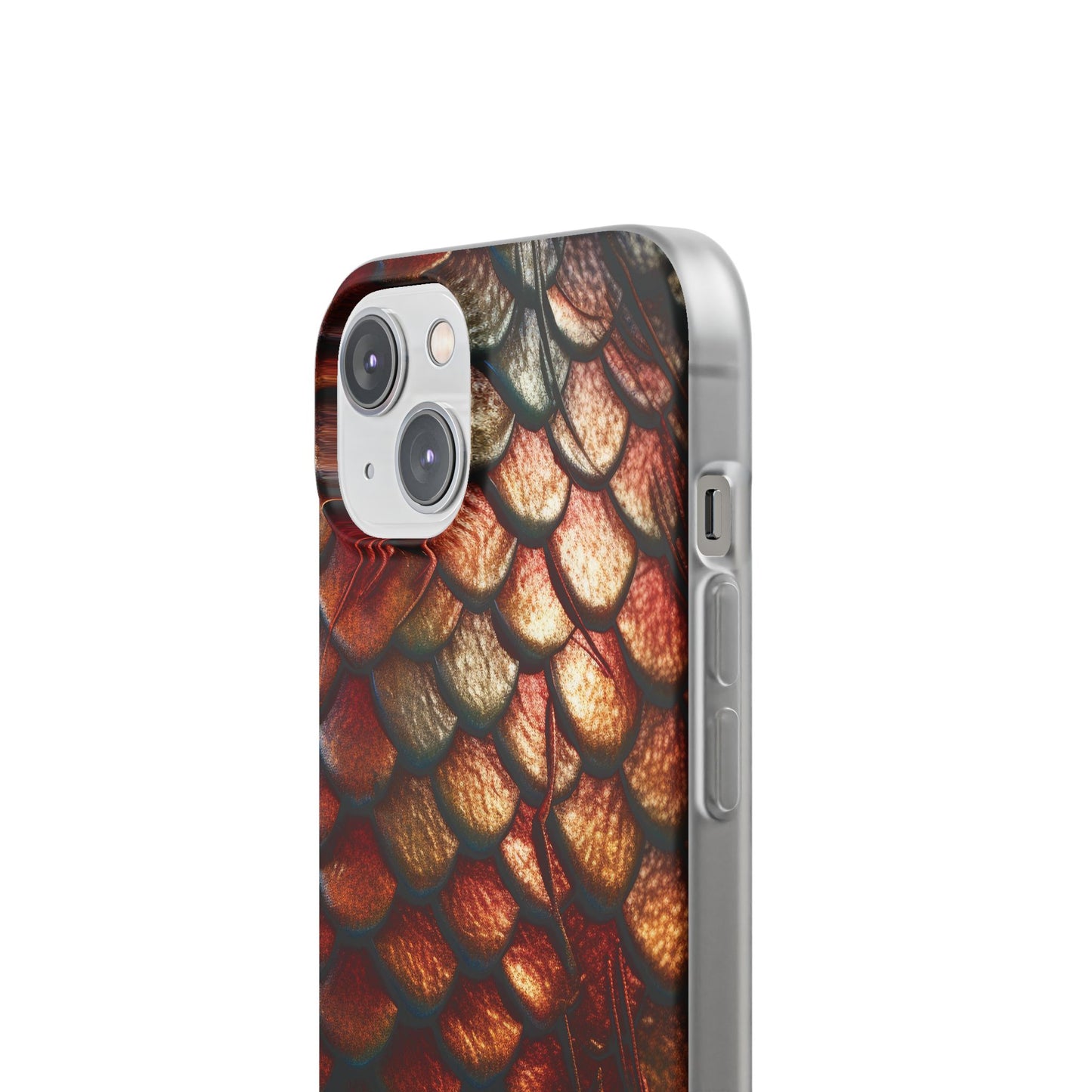 LIMITED EDITION: Enchanging Mystique |  Multi-Color Dragon Scale iPhone Case | Shock-Absorbing TPU Protective Cover, Slim & Wireless Charging Compatible, All iPhone Sizes