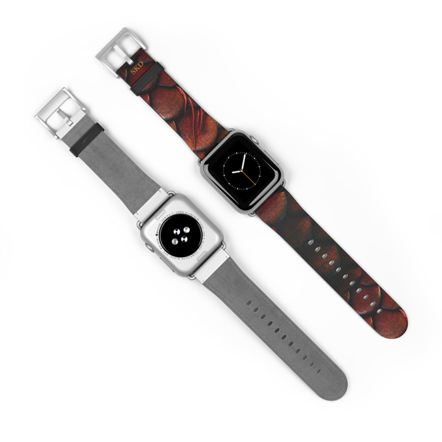 LIMITED EDITION: Enchanting Mystique | Luxurious Multi-Color Dragon Scale Apple Watch Strap, RoHS, REACH & Intertek Certified (Red Version) | Stainless Steel Buckle, All Series Compatible