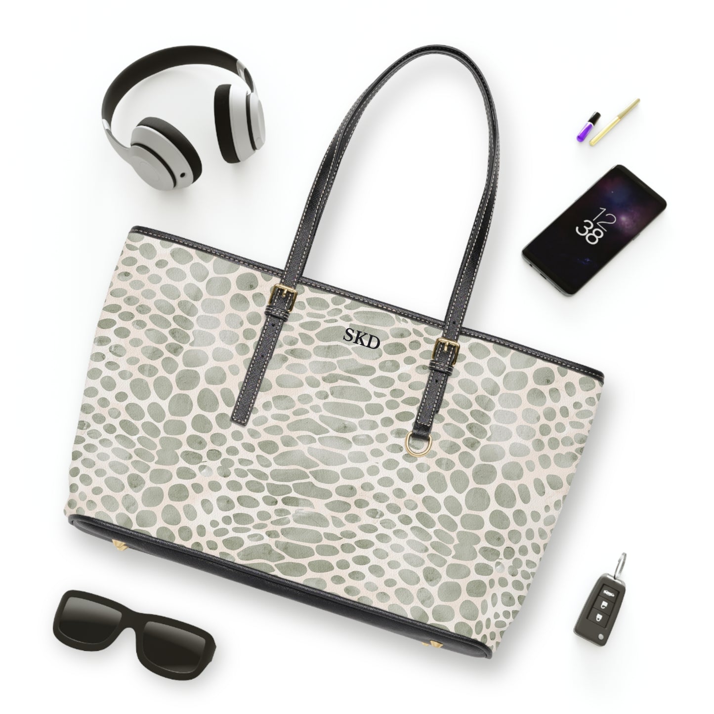 Pale Venom | Soft Taupe Faux Snake Shoulder Bag | Subtle Exotic Edge for Discerning Taste