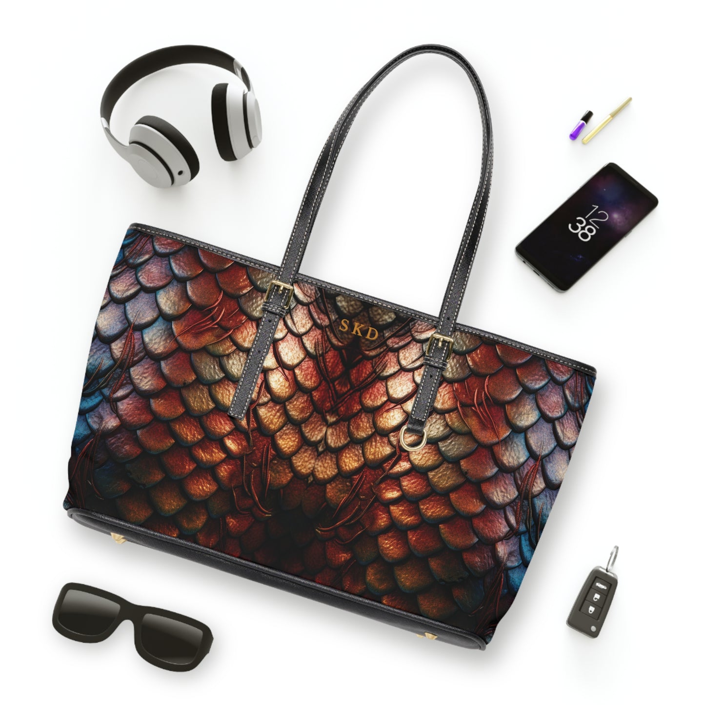 LIMITED EDITION: Enchanting Mystique | Multi-Color Dragon Scale Shoulder Bag | Captivating Elegance for Evening Affairs