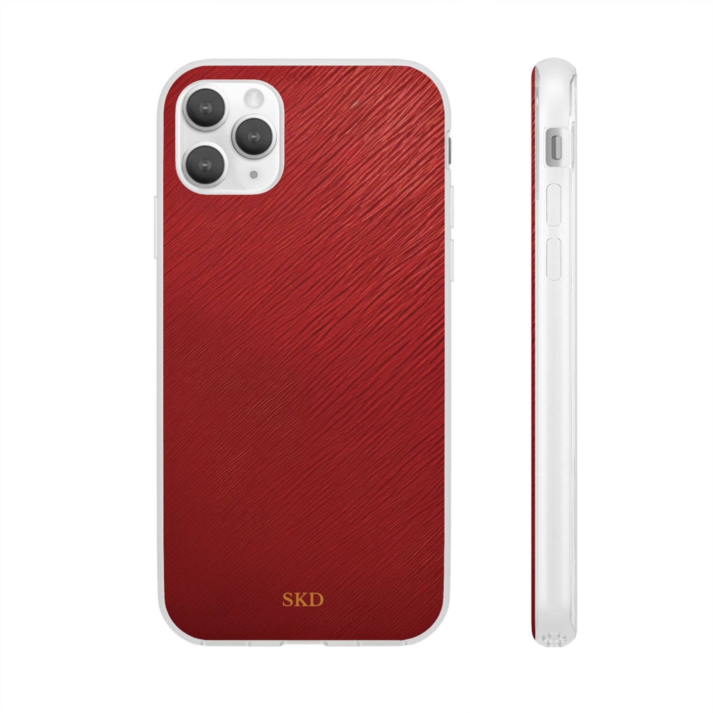 Crimson Reverie | Striking Dark Red iPhone Case | Shock-Absorbing TPU Protective Cover, Slim & Wireless Charging Compatible – Unique Tech Gift for All iPhone Sizes