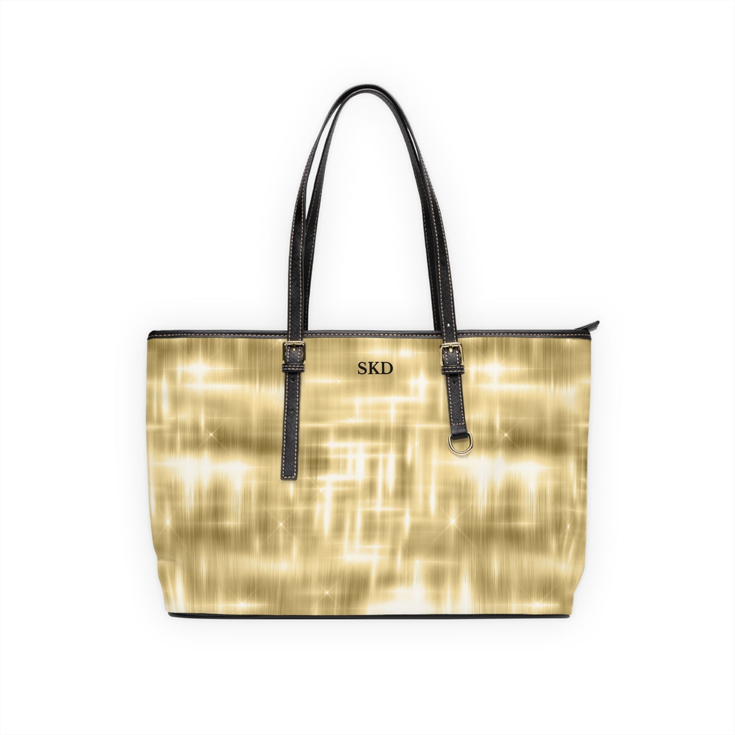 Collector's Vault: Aurum Gala | Glitter & Gold Smooth Shoulder Bag | Radiant Showpiece for Grand Occasions