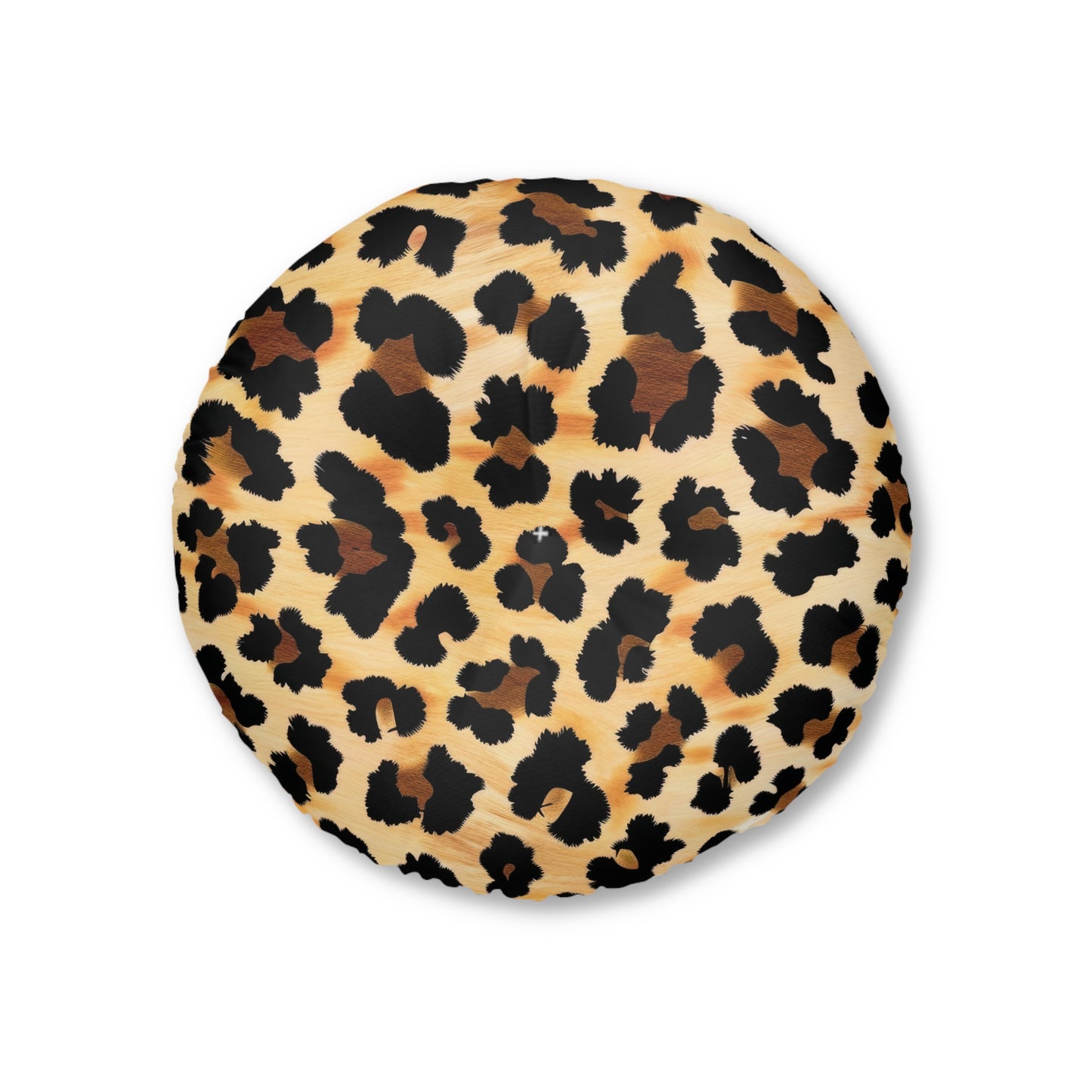Leopard Print Round Tufted Floor Pillow | Bold Safari Style Meets Plush Comfort