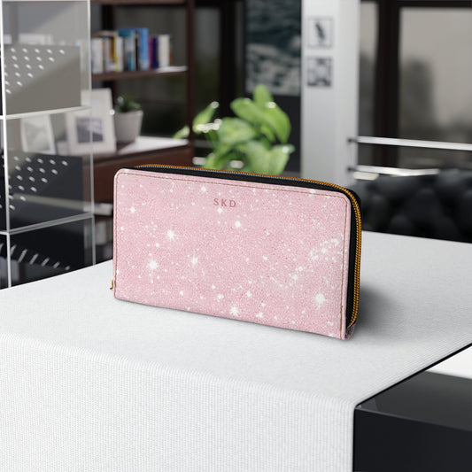 LIMITED EDITION: Stardust Enchantment | Luminous Rose Zipper Wallet | Radiant Grace From the Light Within