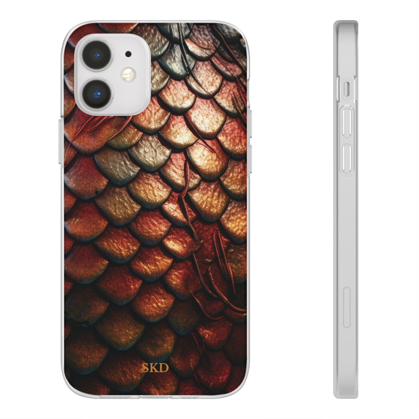 LIMITED EDITION: Enchanging Mystique |  Multi-Color Dragon Scale iPhone Case | Shock-Absorbing TPU Protective Cover, Slim & Wireless Charging Compatible, All iPhone Sizes