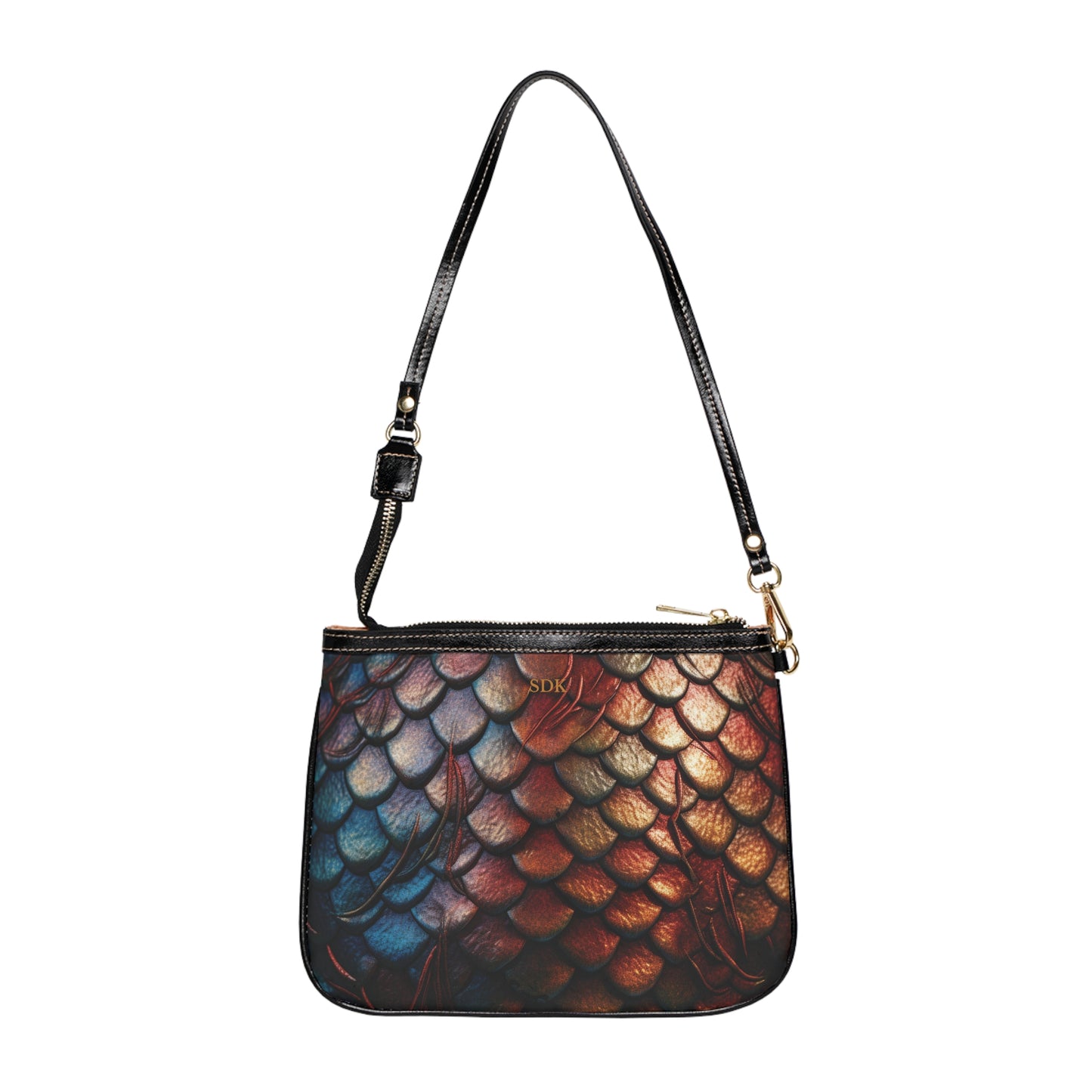 LIMITED EDITION: Enchanting Mystique | Multi-Color Dragon Scale Small Shoulder Bag | Captivating Elegance for Evening Affairs