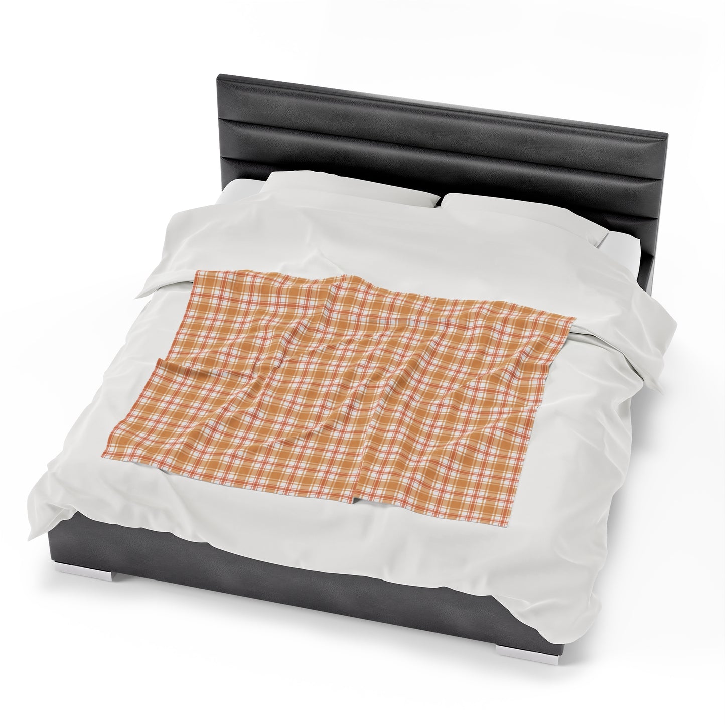 Custom Brown Stripe Plush Velveteen Plaid Blanket – Cozy, Soft, and Perfect for Personalized Gifts | 50x60