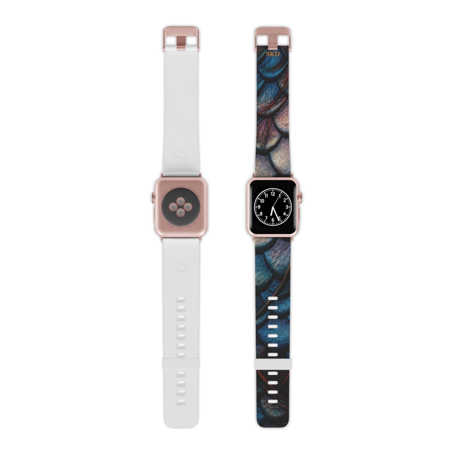 LIMITED EDITION: Enchanting Mystique | Digital Couture Multi-Color Dragon Scale Apple Watch Band (Blue Version) | Adjustable Strap, Sweat-Resistant & Compatible with All Series