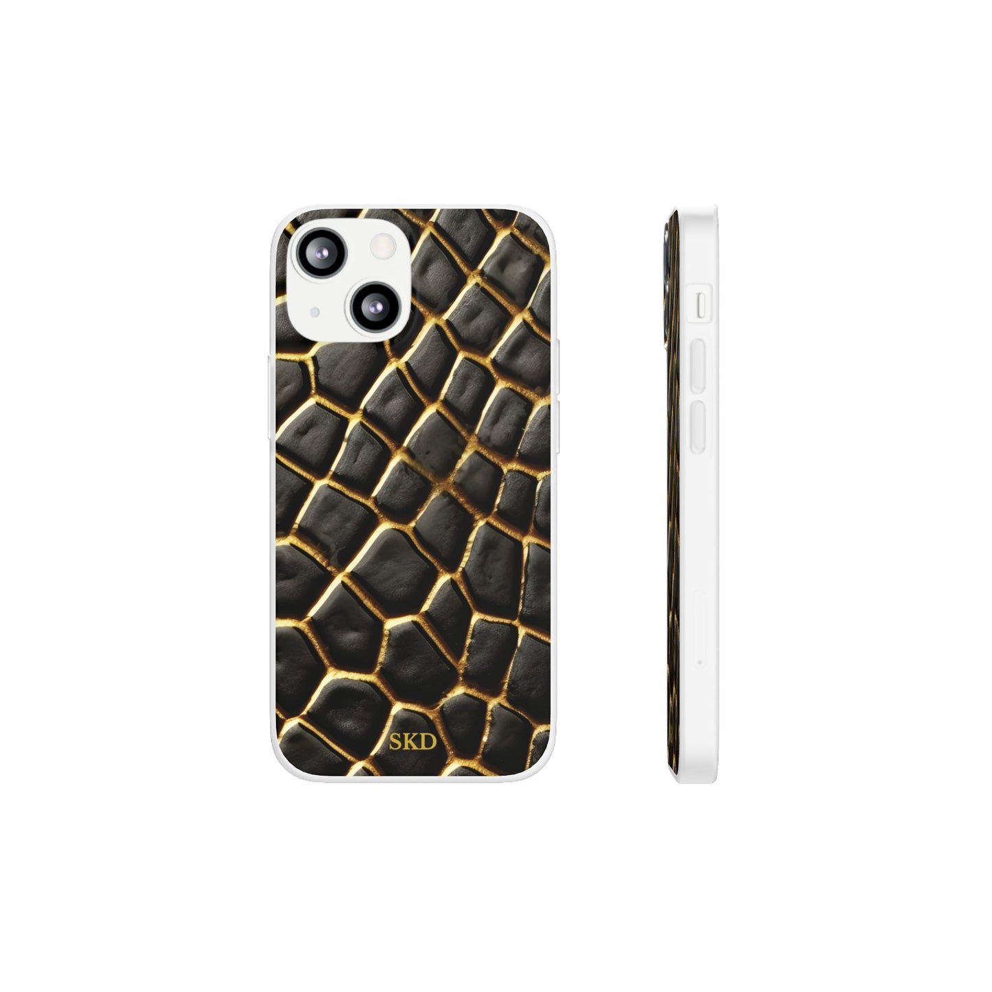 LIMITED EDITION: Obsidian Venom | Striking Black & Gold Faux Snake iPhone Case | Sleek, Sophisticated, and Protective