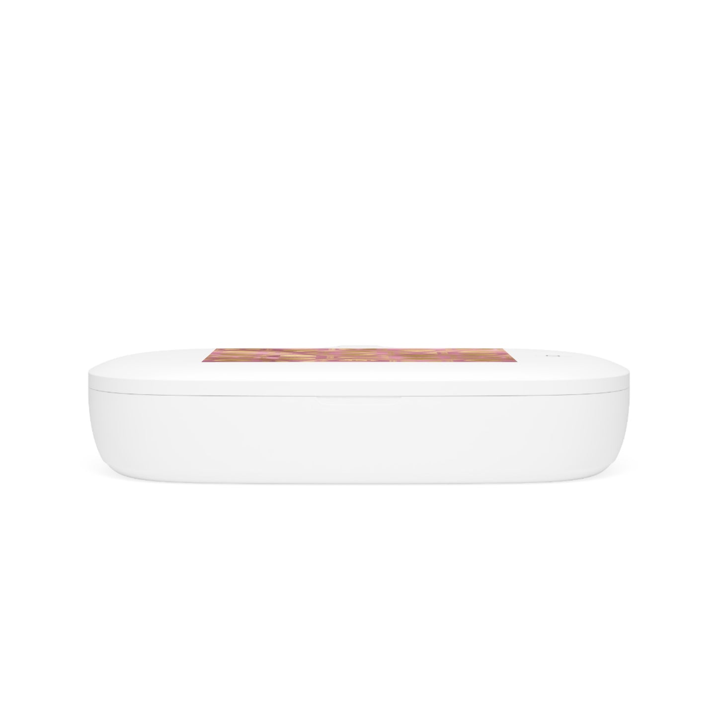 Collector's Vault: Blush Horizon | Soft, Pastel Pink & Gold UV Phone Sanitizer & Wireless Charging Pad | Kills 99% of Germs, Fits Phones, Keys & Jewelry