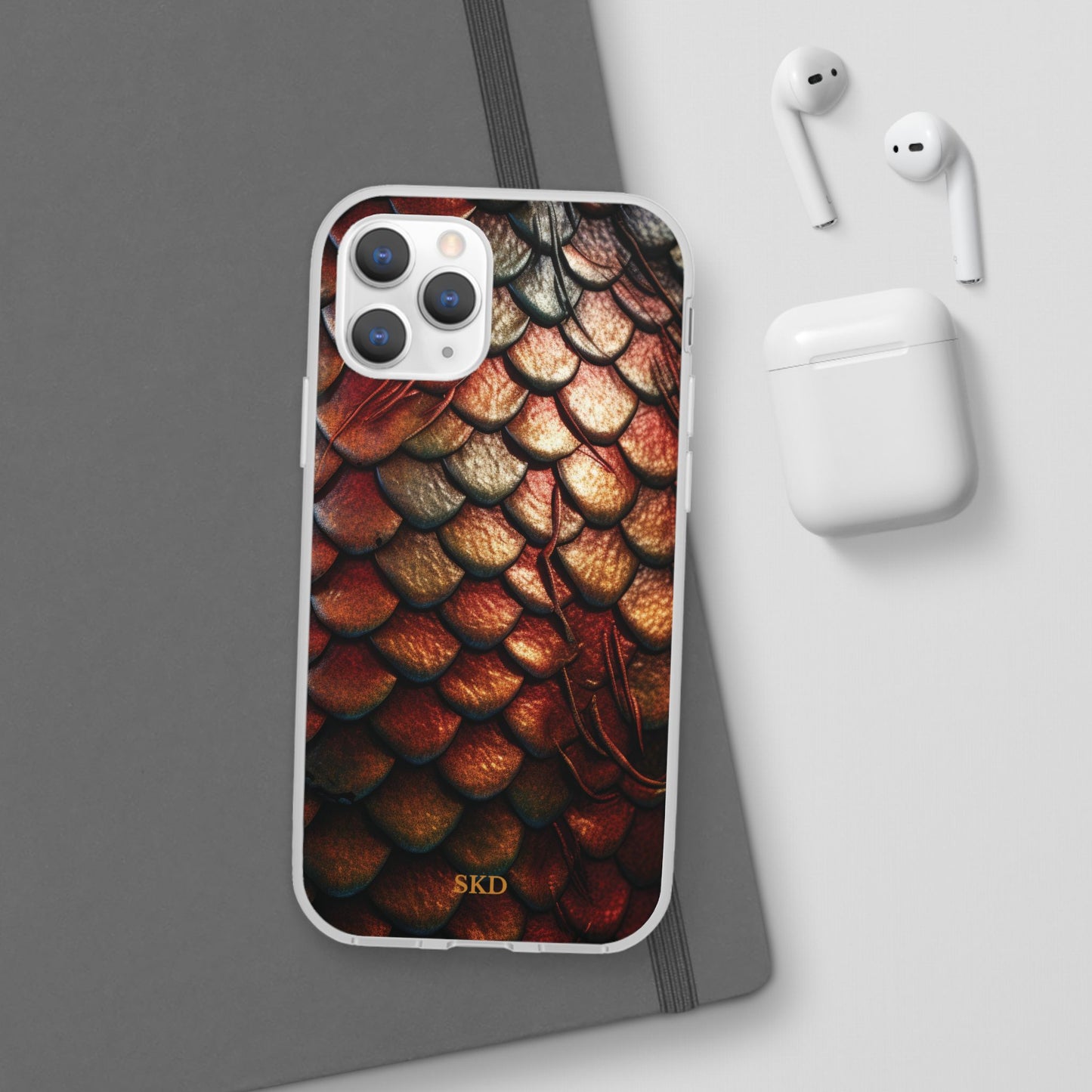 LIMITED EDITION: Enchanging Mystique |  Multi-Color Dragon Scale iPhone Case | Shock-Absorbing TPU Protective Cover, Slim & Wireless Charging Compatible, All iPhone Sizes