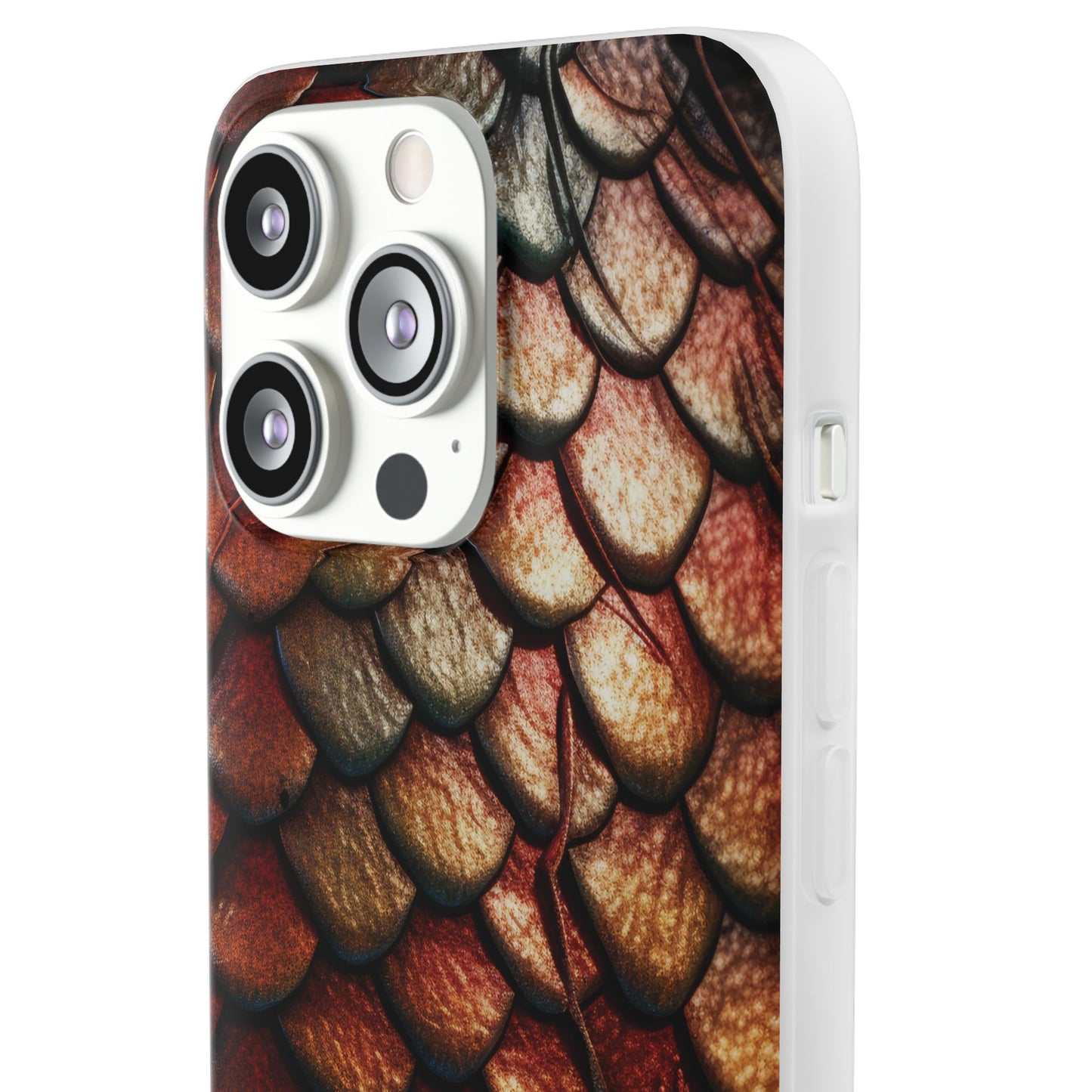 LIMITED EDITION: Enchanging Mystique |  Multi-Color Dragon Scale iPhone Case | Shock-Absorbing TPU Protective Cover, Slim & Wireless Charging Compatible, All iPhone Sizes