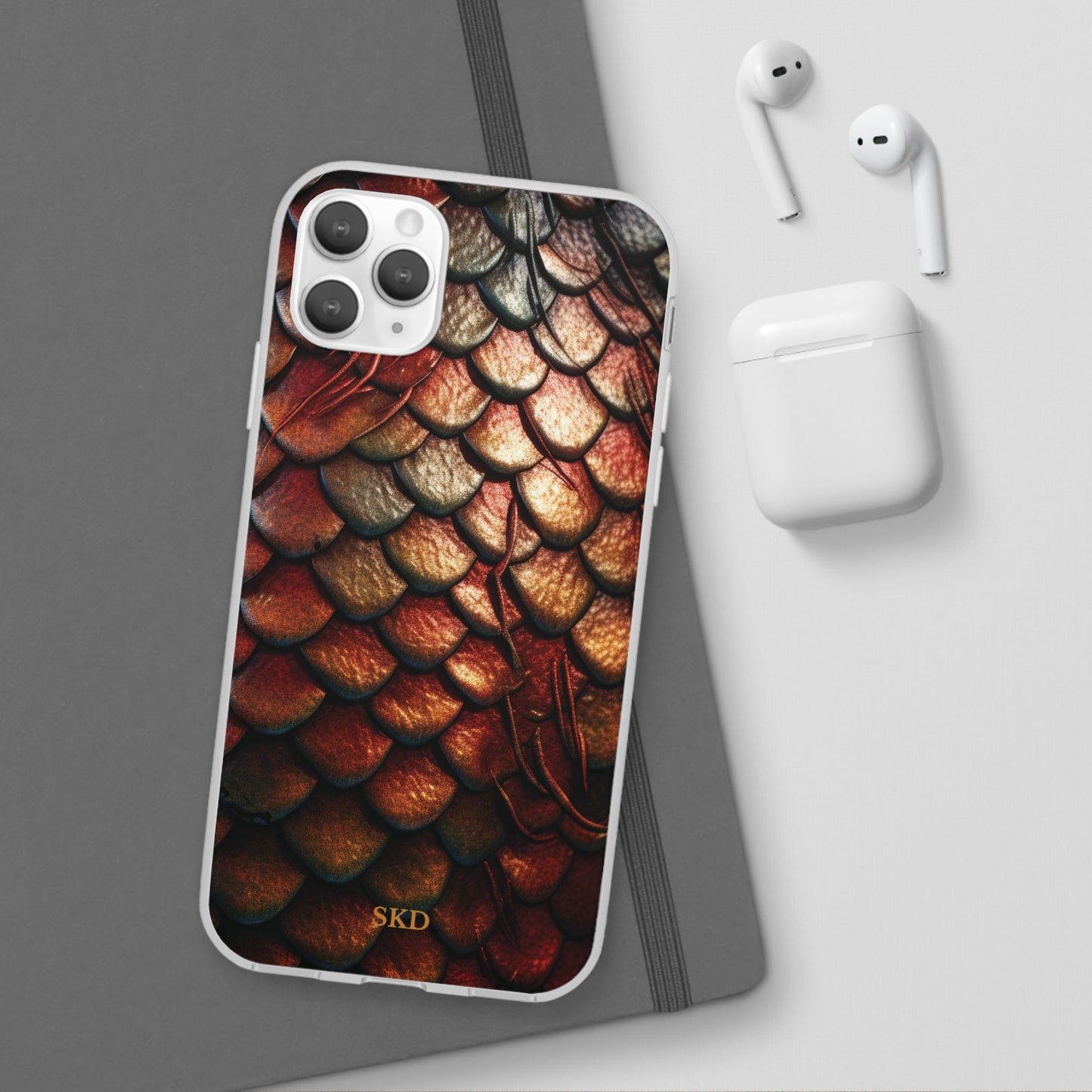 LIMITED EDITION: Enchanging Mystique |  Multi-Color Dragon Scale iPhone Case | Shock-Absorbing TPU Protective Cover, Slim & Wireless Charging Compatible, All iPhone Sizes