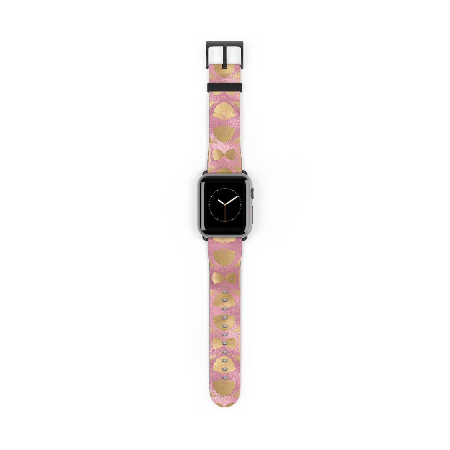 Collector's Vault: Blush Horizon | Soft Pastel Pink & Gold Apple Watch Strap, RoHS, REACH & Intertek Certified | Stainless Steel, All Series Compatible