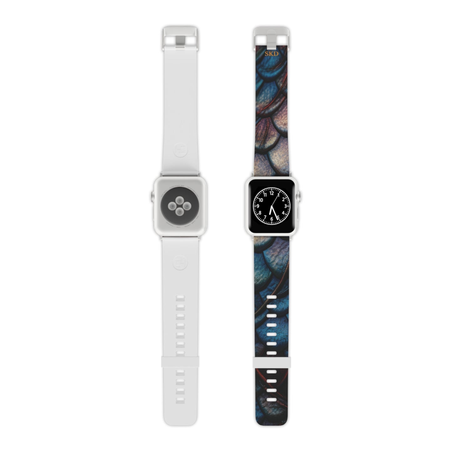 LIMITED EDITION: Enchanting Mystique | Digital Couture Multi-Color Dragon Scale Apple Watch Band (Blue Version) | Adjustable Strap, Sweat-Resistant & Compatible with All Series
