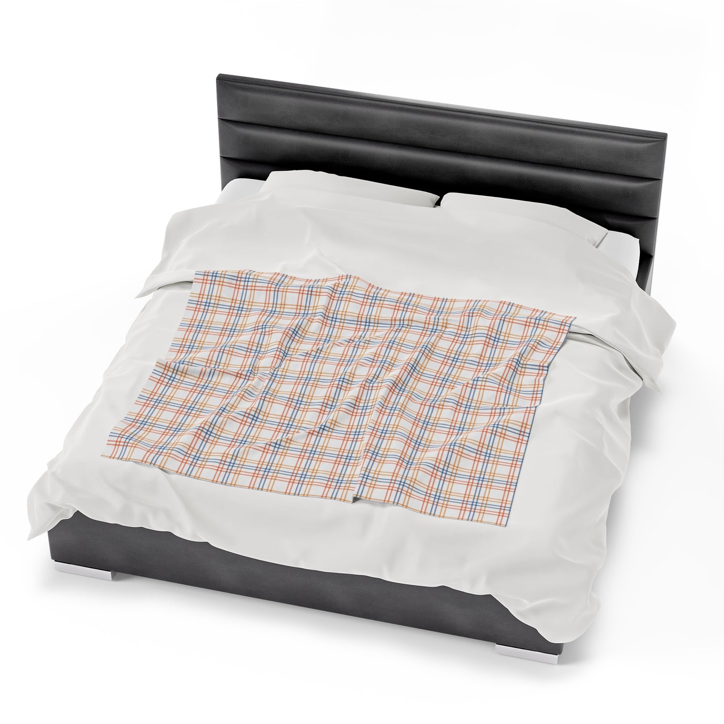 Custom Stripe Plush Velveteen Plaid Blanket – Cozy, Soft, and Perfect for Personalized Gifts | 50x60