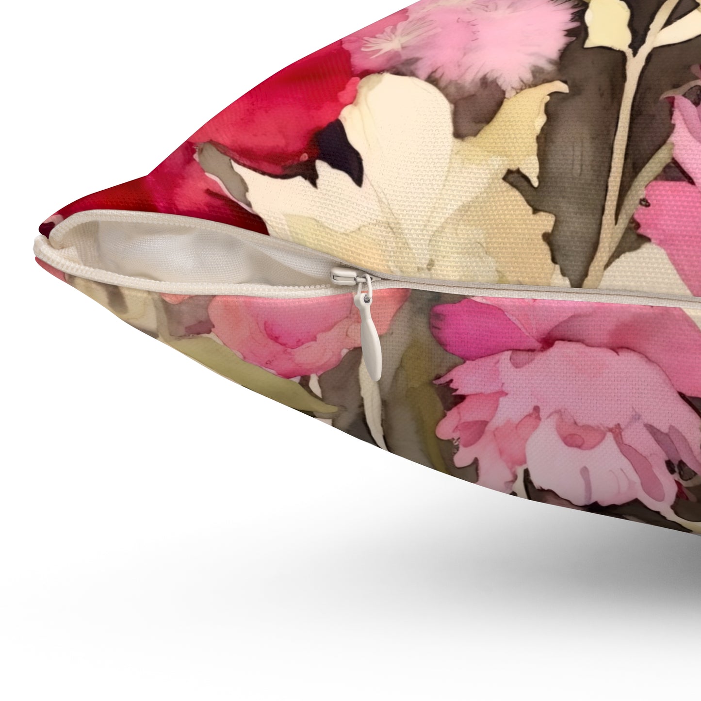 Berry Blooms | Luxurious Floral Tufted Pillow | Elegant Statement Accent for Artistic Interiors