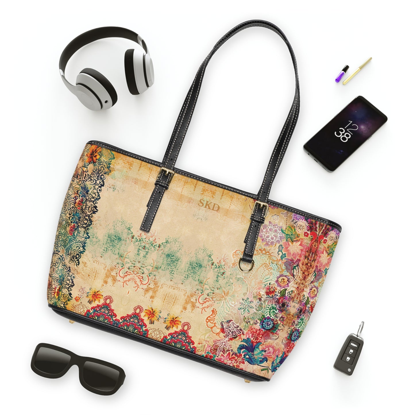 LIMITED EDITION: Timeless Tapestry | Ivory Floral Embroidered Shoulder Bag | One-of-a-Kind Luxury Wearable Art