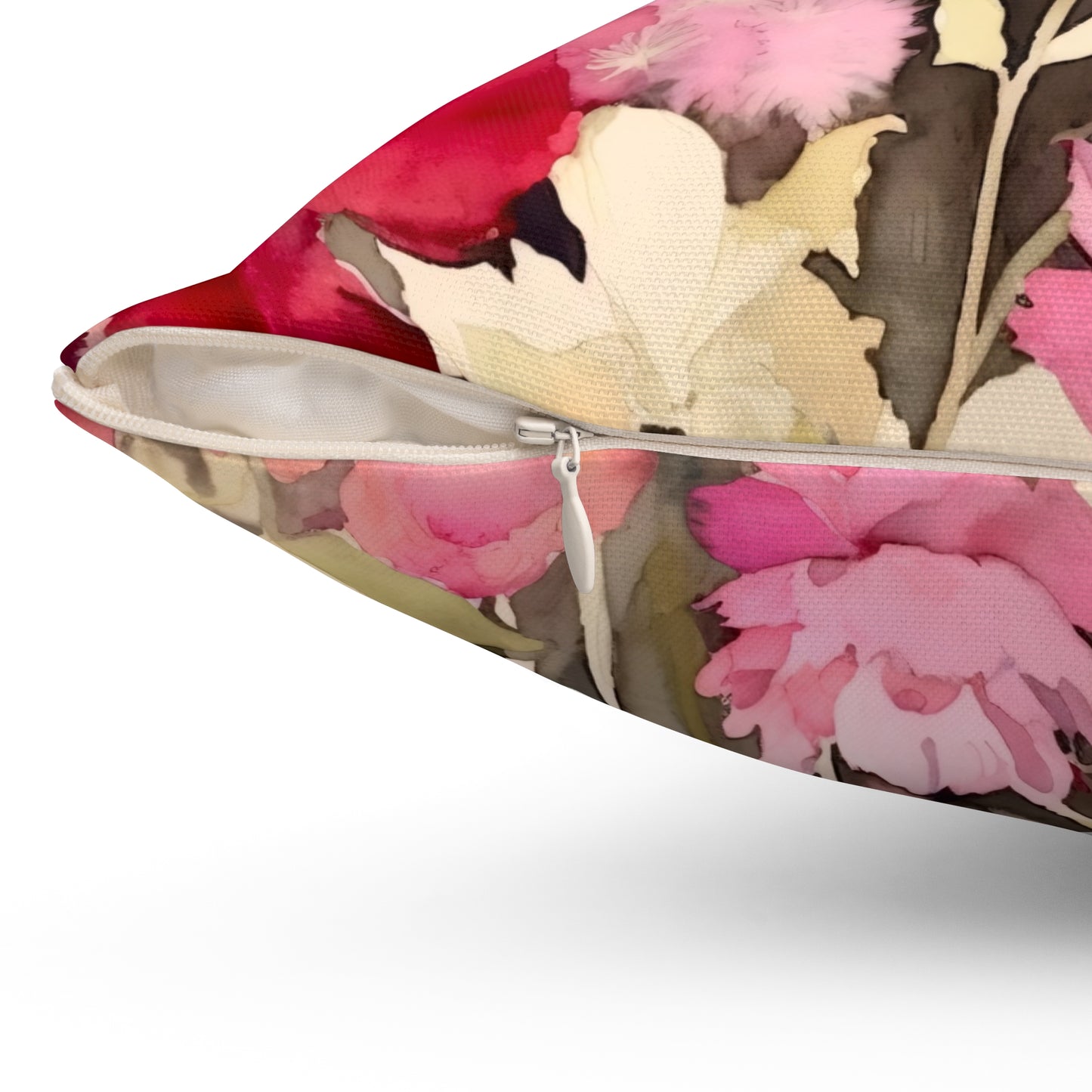 Berry Blooms | Luxurious Floral Tufted Pillow | Elegant Statement Accent for Artistic Interiors