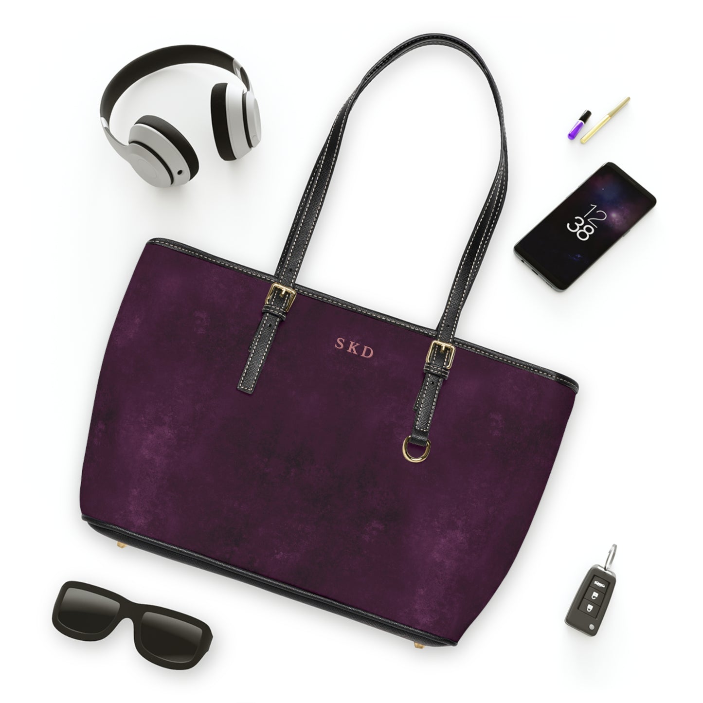 Core Collection: Nocturne Velour | Royal Purple-Toned Shoulder Bag | Elegance for Effortless Sophistication