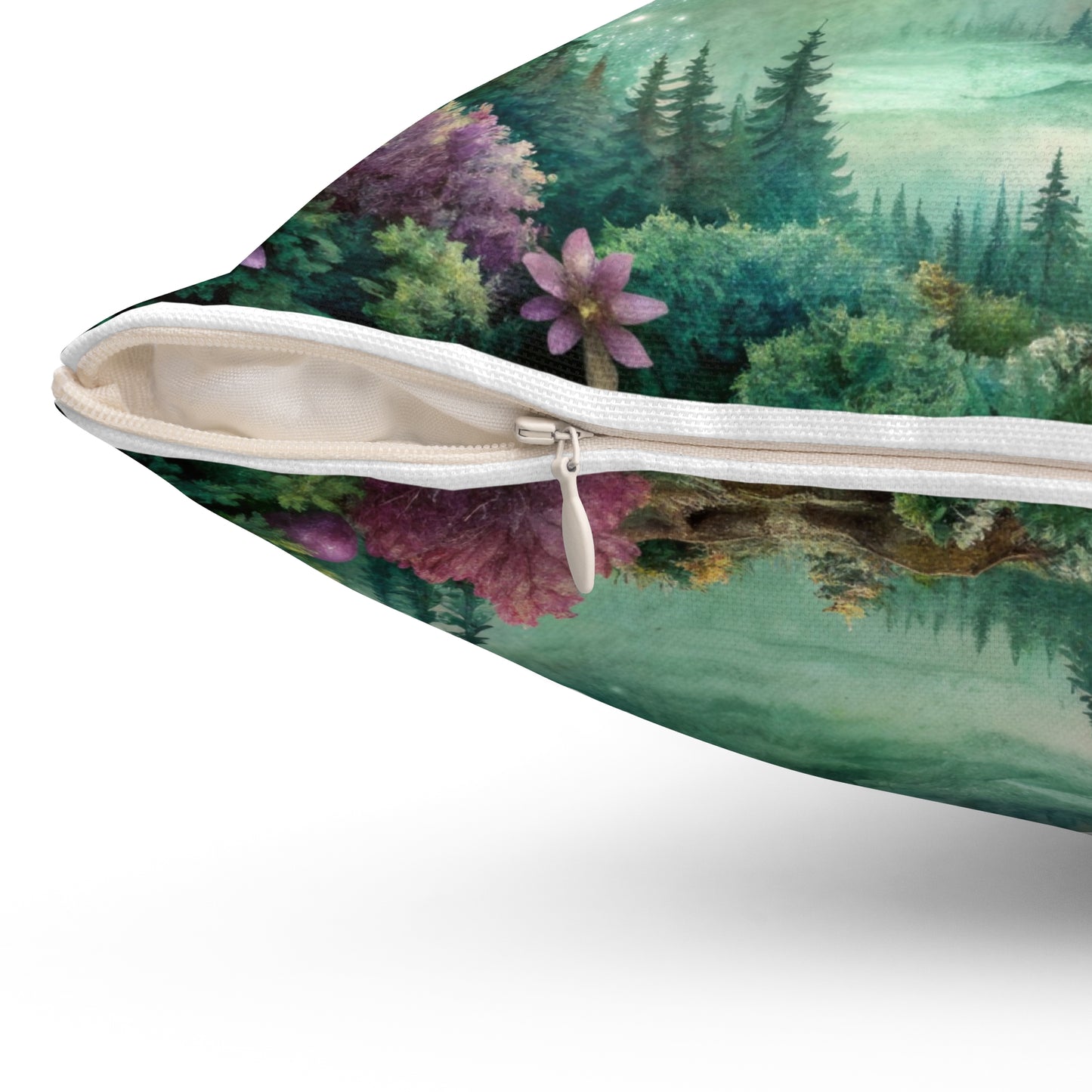Custom Spun Polyester Square Pillow – Stylish Double-Sided Home Décor Accent for a Personalized Touch - Fairy Forest