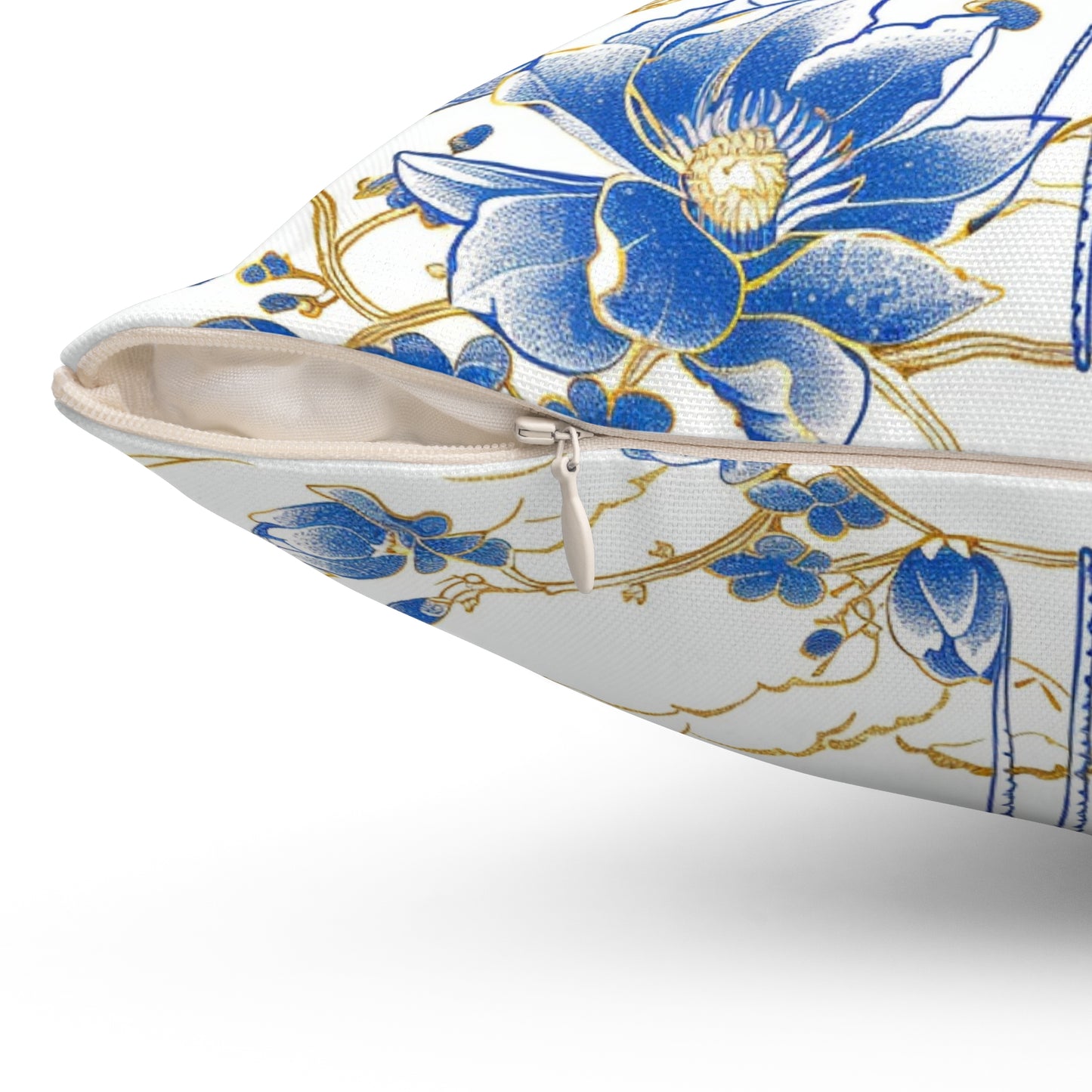 Bird Chinoiserie Custom Spun Polyester Square Pillow – Stylish Double-Sided Home Décor Accent for a Personalized Touch