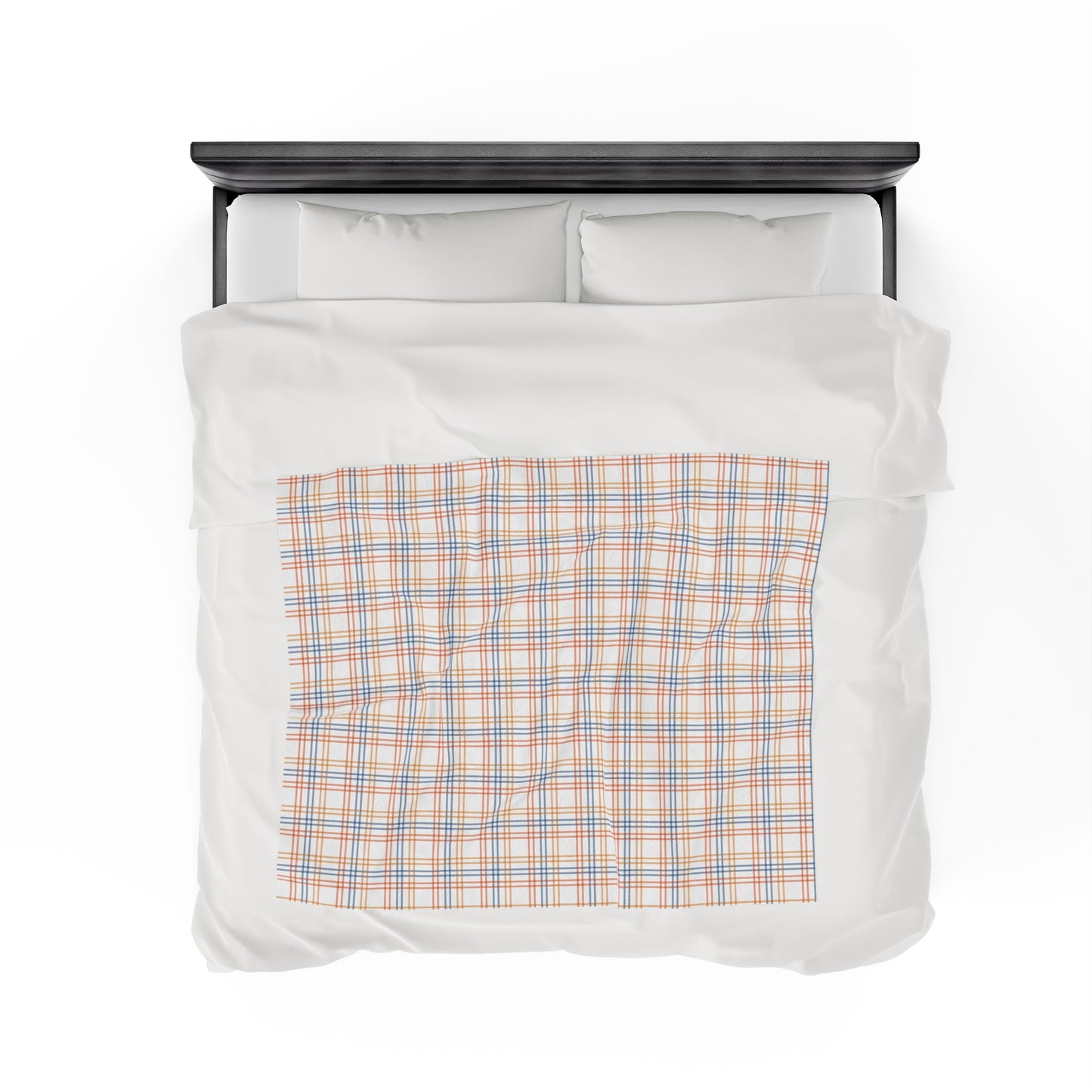 Custom Stripe Plush Velveteen Plaid Blanket – Cozy, Soft, and Perfect for Personalized Gifts | 50x60