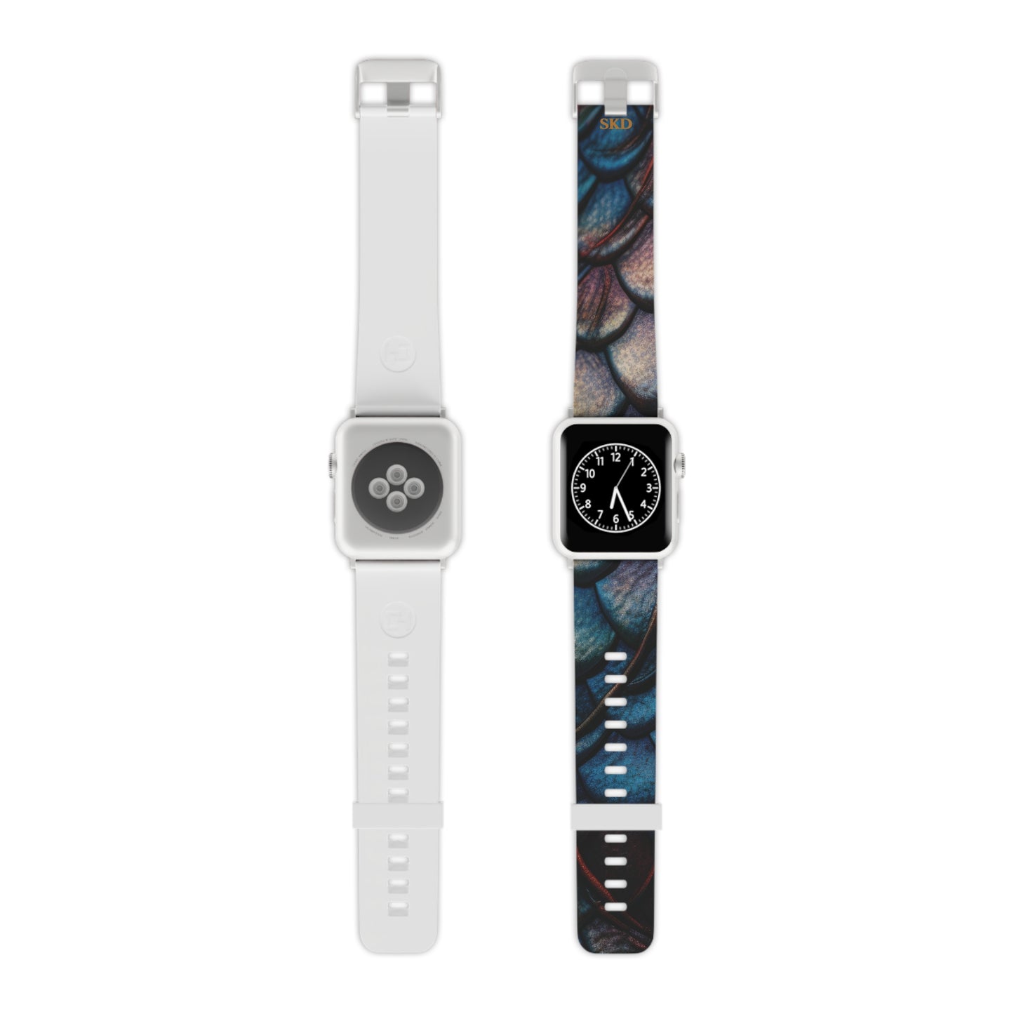 LIMITED EDITION: Enchanting Mystique | Digital Couture Multi-Color Dragon Scale Apple Watch Band (Blue Version) | Adjustable Strap, Sweat-Resistant & Compatible with All Series