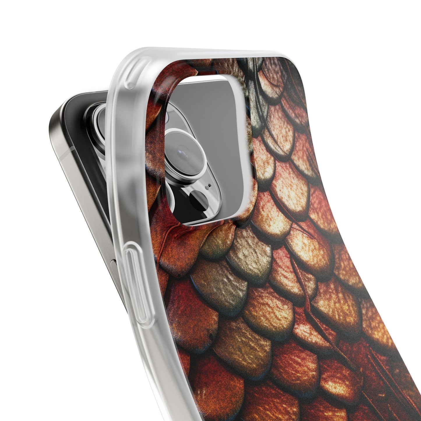 LIMITED EDITION: Enchanging Mystique |  Multi-Color Dragon Scale iPhone Case | Shock-Absorbing TPU Protective Cover, Slim & Wireless Charging Compatible, All iPhone Sizes