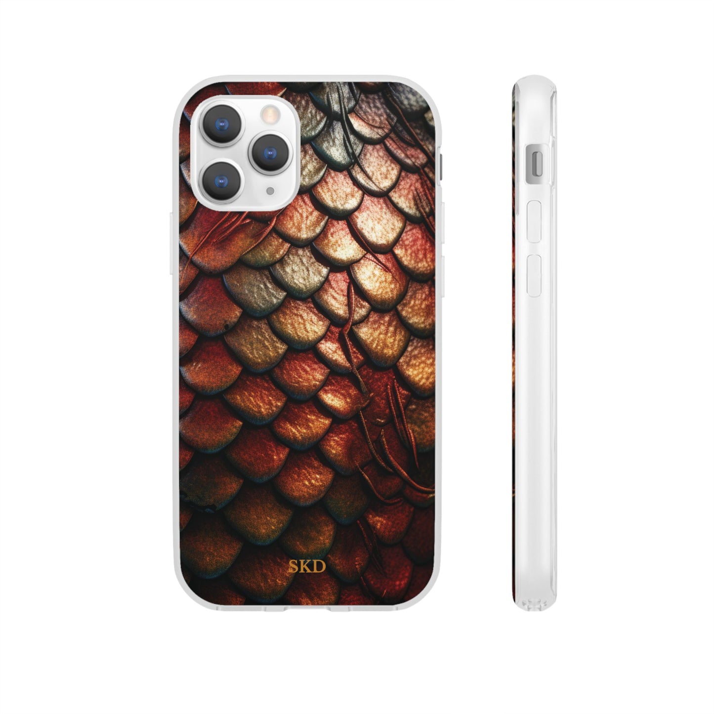 LIMITED EDITION: Enchanging Mystique |  Multi-Color Dragon Scale iPhone Case | Shock-Absorbing TPU Protective Cover, Slim & Wireless Charging Compatible, All iPhone Sizes
