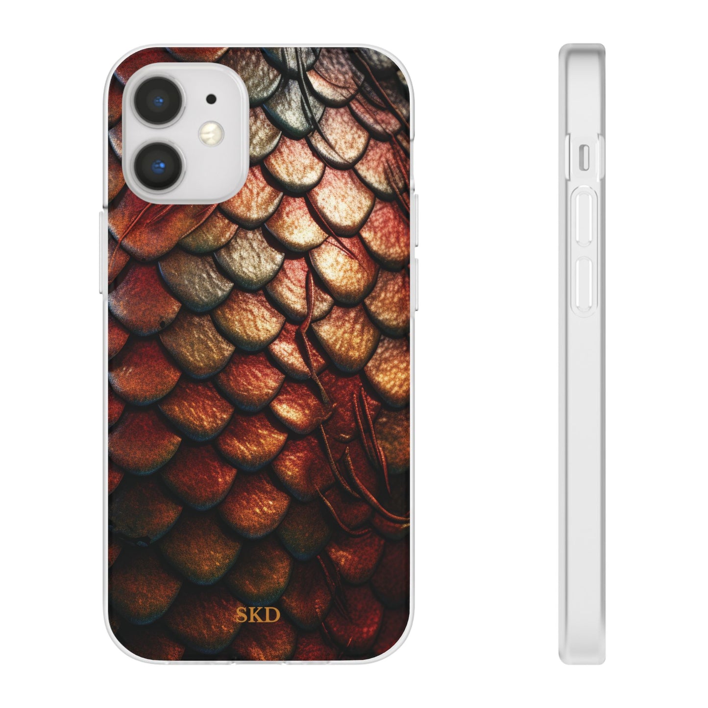 LIMITED EDITION: Enchanging Mystique |  Multi-Color Dragon Scale iPhone Case | Shock-Absorbing TPU Protective Cover, Slim & Wireless Charging Compatible, All iPhone Sizes