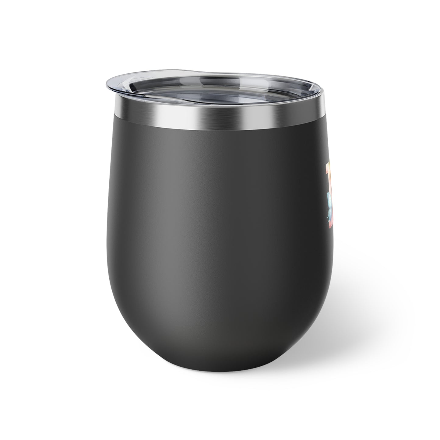 Letter N - Personalized Whimsical Butterfly Copper Vacuum Insulated Cup, 12 oz – Perfect for Weddings