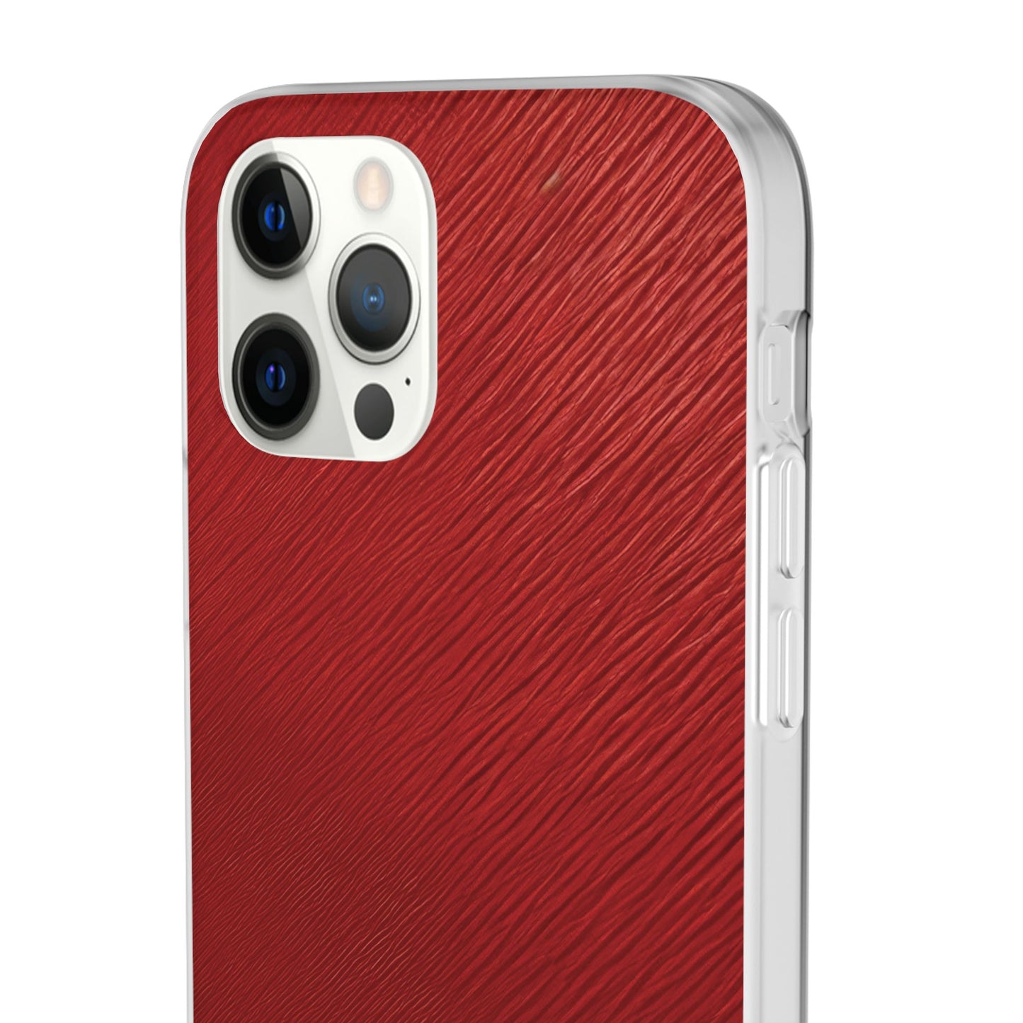 Crimson Reverie | Striking Dark Red iPhone Case | Shock-Absorbing TPU Protective Cover, Slim & Wireless Charging Compatible – Unique Tech Gift for All iPhone Sizes