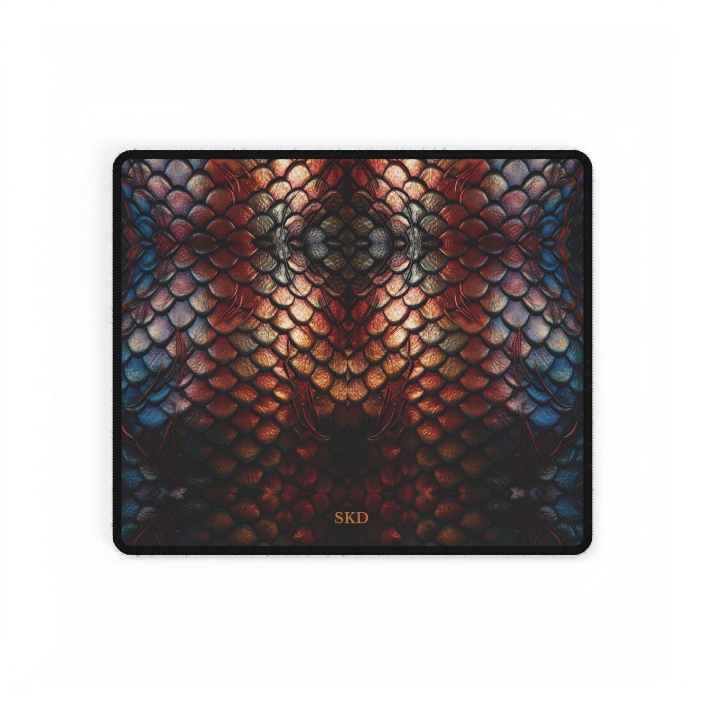 LIMITED EDITION: Enchanting Mystique | Luxurious Multi-Color Dragon Scale Computer Desk Mat | Artistic Showpiece for Creative Spaces