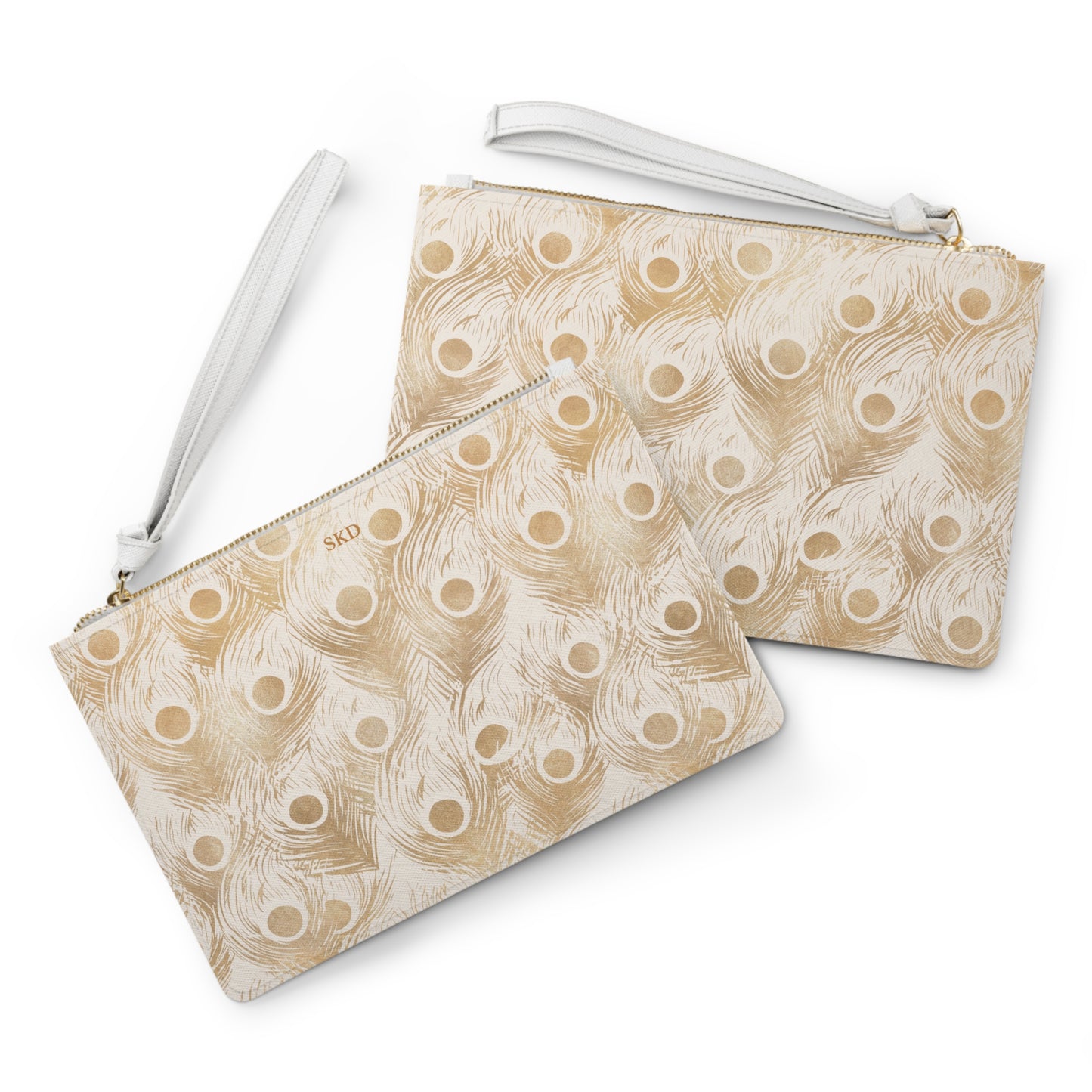 Collector's Vault: Golden Plume | Gold Feather-Patterned Clutch Bag | Luxe Accent Piece for Elegant Evenings