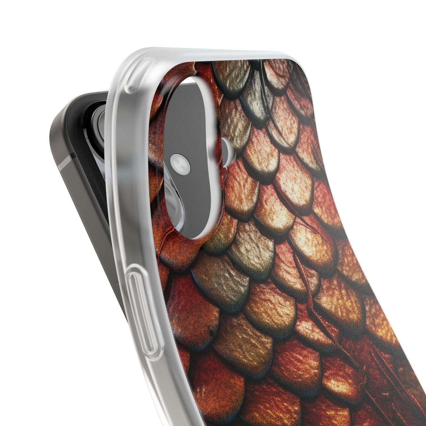 LIMITED EDITION: Enchanging Mystique |  Multi-Color Dragon Scale iPhone Case | Shock-Absorbing TPU Protective Cover, Slim & Wireless Charging Compatible, All iPhone Sizes