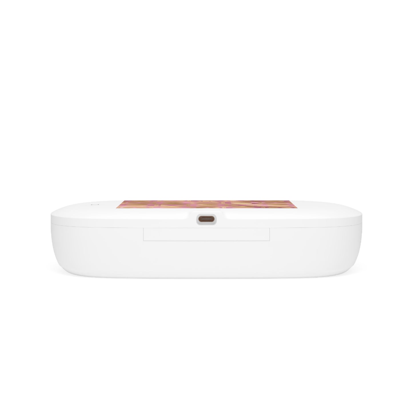 Collector's Vault: Blush Horizon | Soft, Pastel Pink & Gold UV Phone Sanitizer & Wireless Charging Pad | Kills 99% of Germs, Fits Phones, Keys & Jewelry