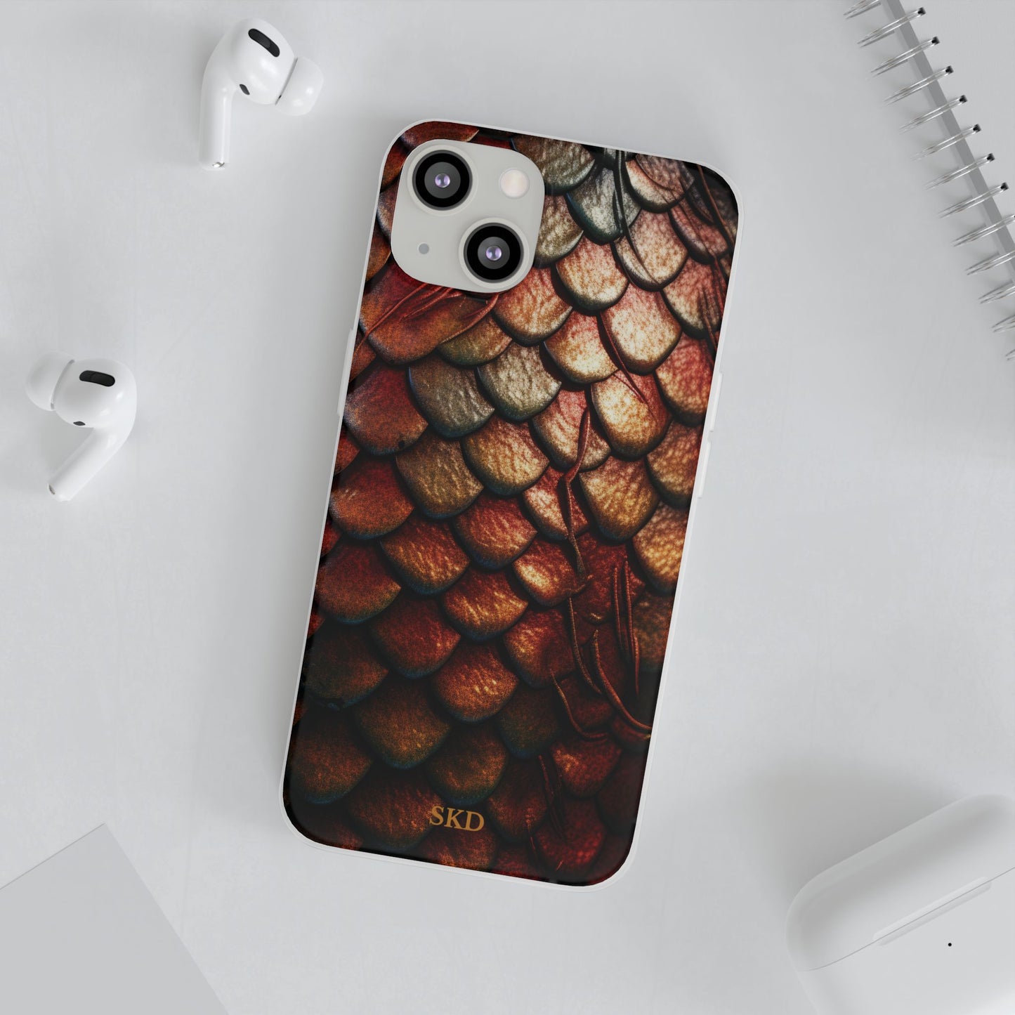 LIMITED EDITION: Enchanging Mystique |  Multi-Color Dragon Scale iPhone Case | Shock-Absorbing TPU Protective Cover, Slim & Wireless Charging Compatible, All iPhone Sizes