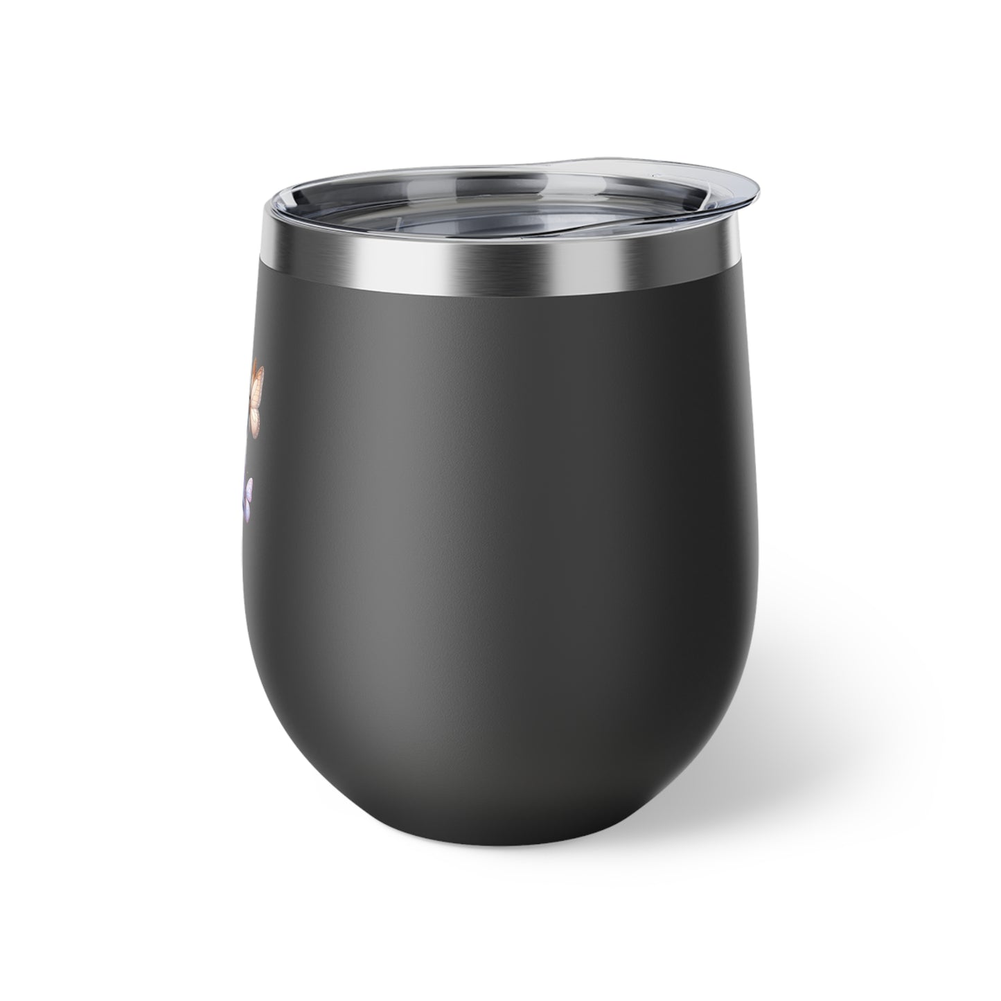 Letter R - Personalized Whimsical Butterfly Copper Vacuum Insulated Cup, 12 oz – Perfect for Weddings