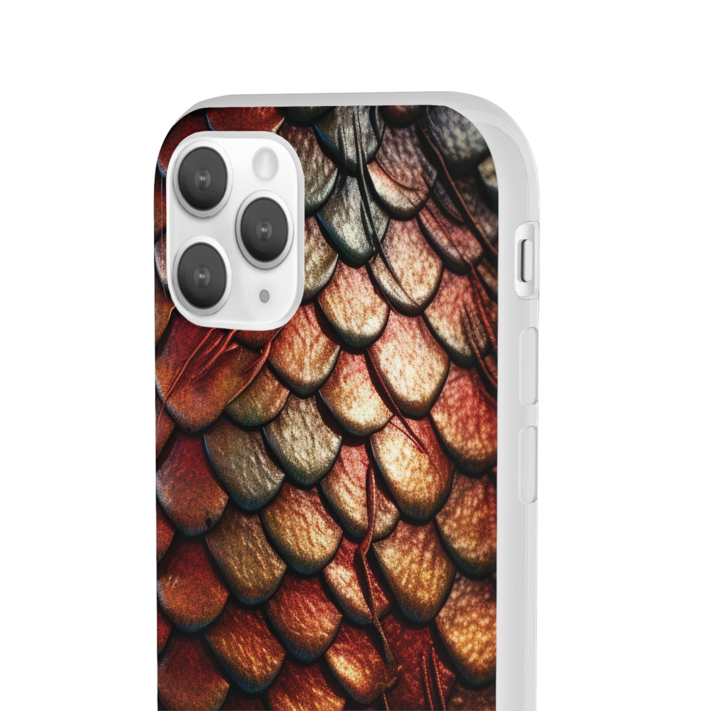 LIMITED EDITION: Enchanging Mystique |  Multi-Color Dragon Scale iPhone Case | Shock-Absorbing TPU Protective Cover, Slim & Wireless Charging Compatible, All iPhone Sizes